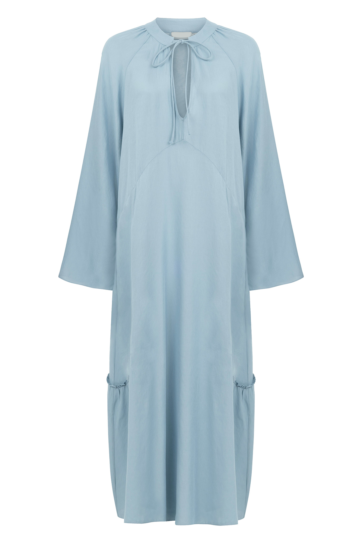 Long Sleeve Maxi Dress-Blue - notariosoax