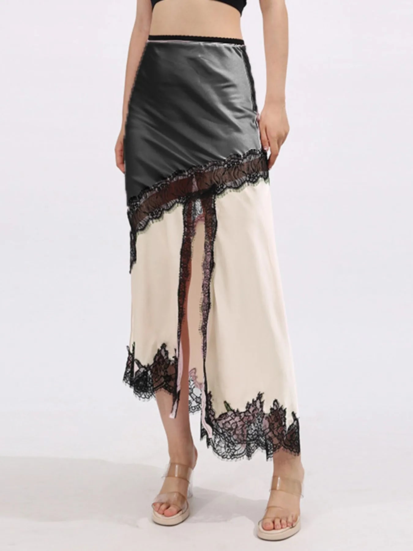 Softened Lace Trim Skirt - notariosoax
