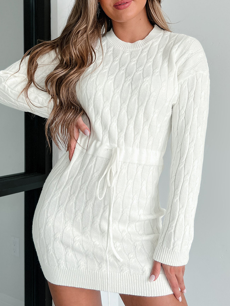 Women Casual Elegant Sweaters Dress - notariosoax