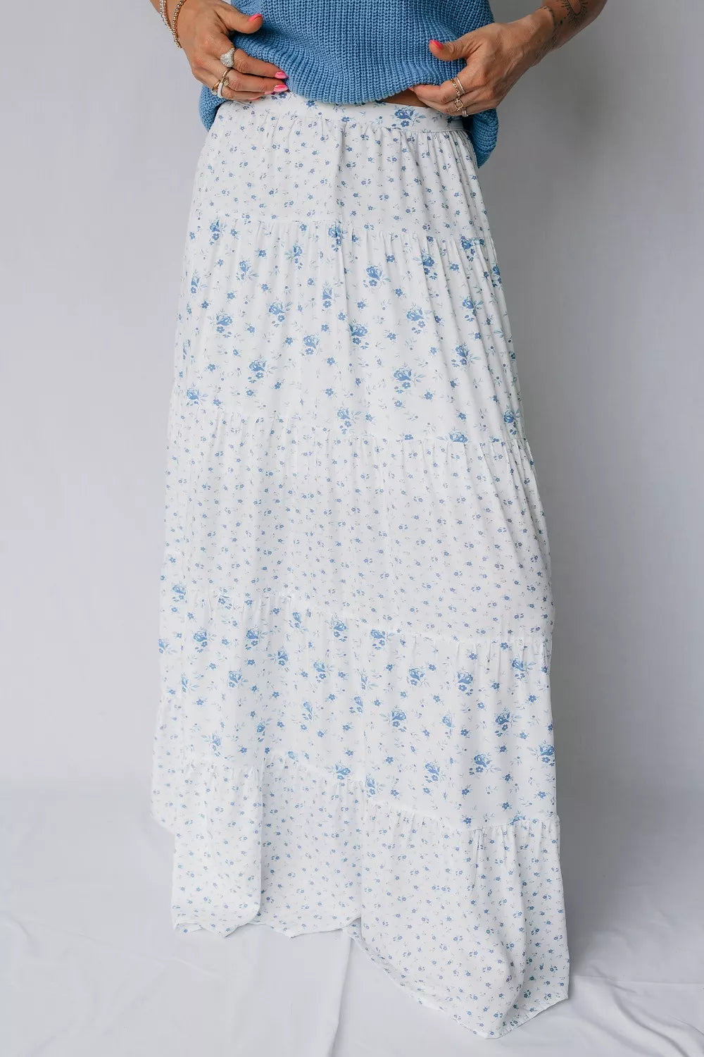 Flexible Draped Printed Skirt - notariosoax