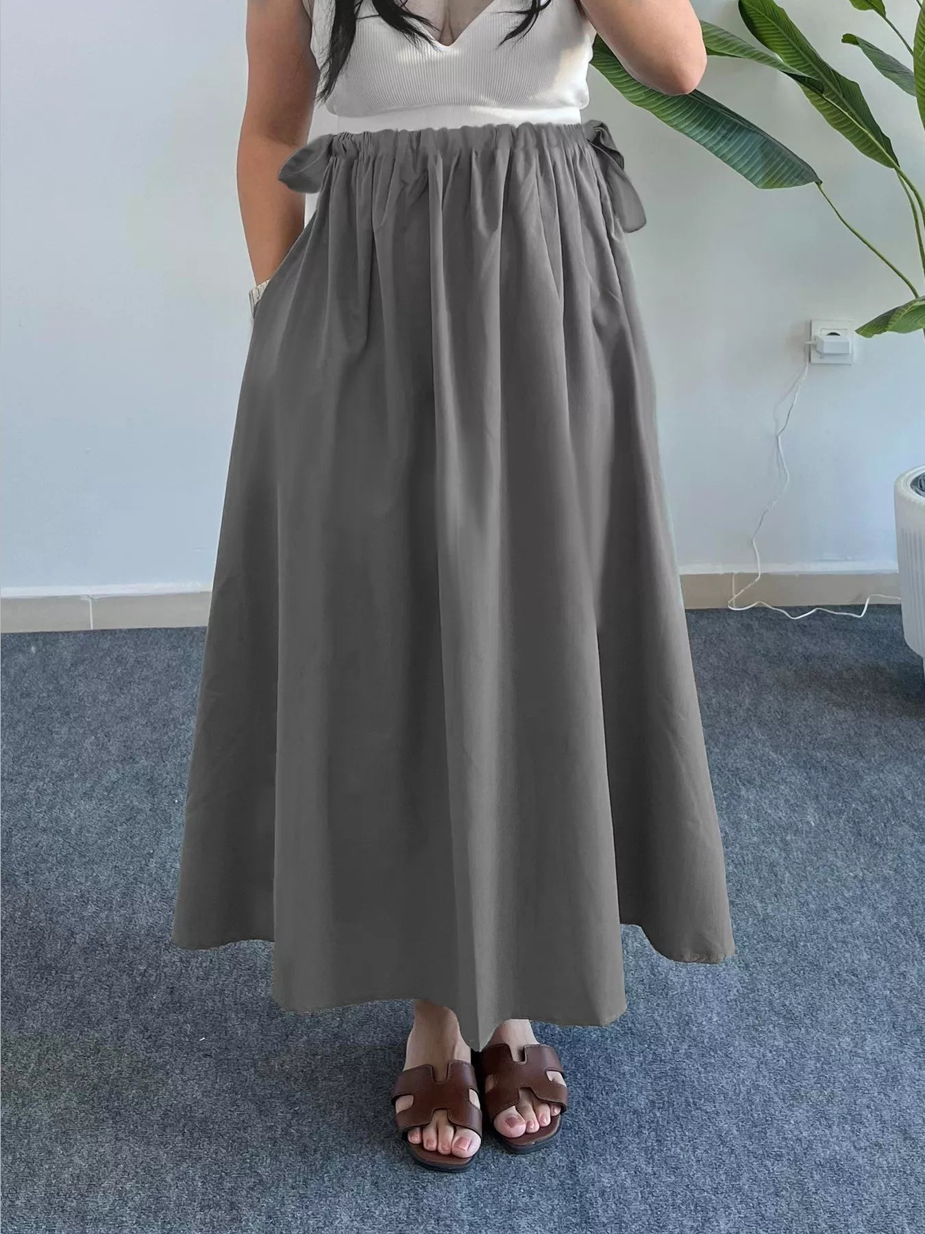 Easygoing Line Pocket Detail Skirt - notariosoax