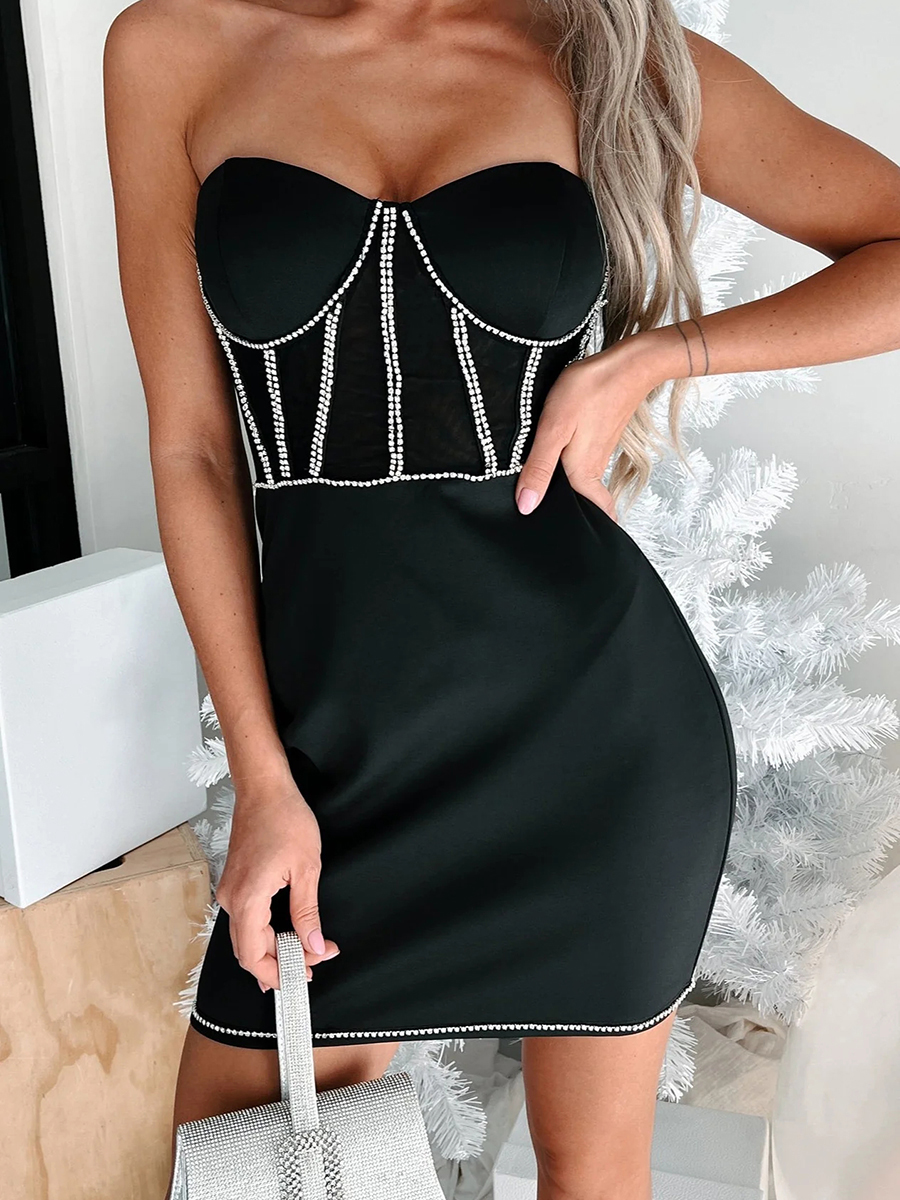 Black Strapless Dress - notariosoax