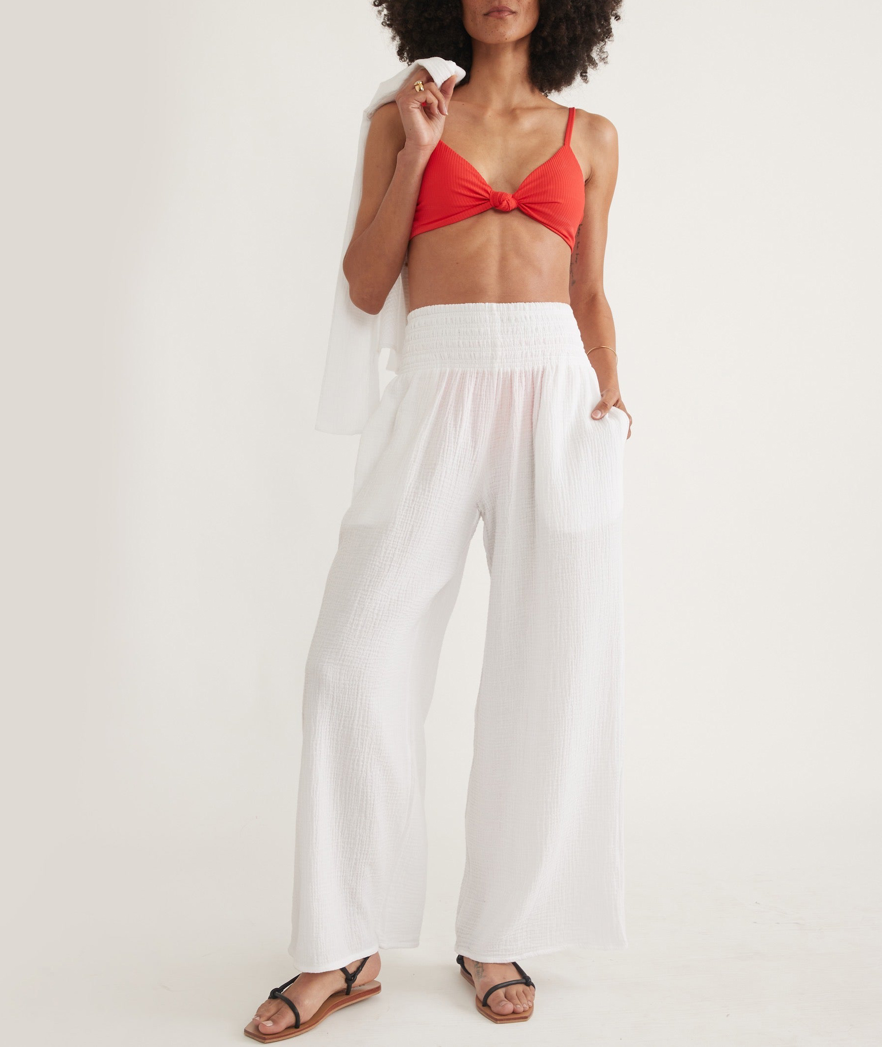 Flowy White Palazzo Pants - notariosoax