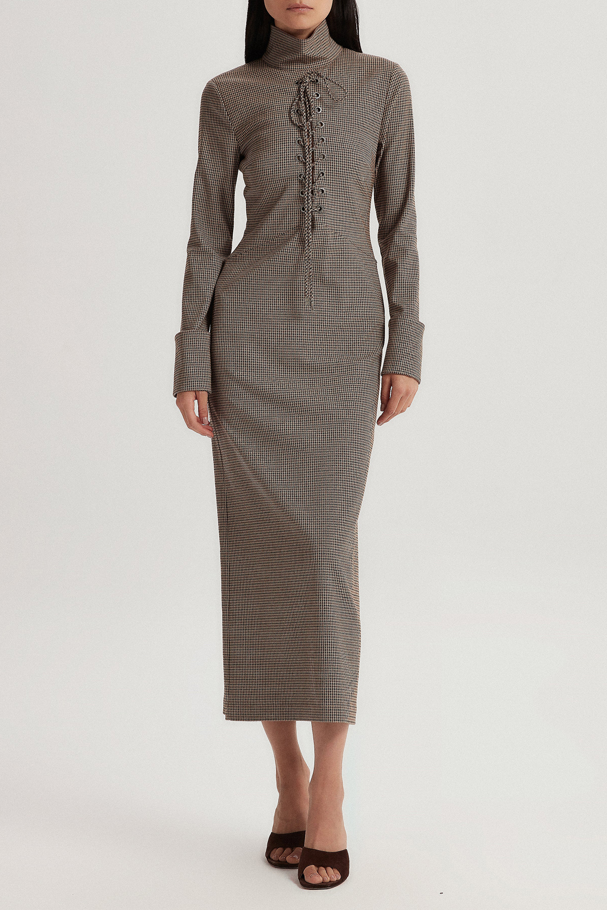 Midi Dress-Brown - notariosoax