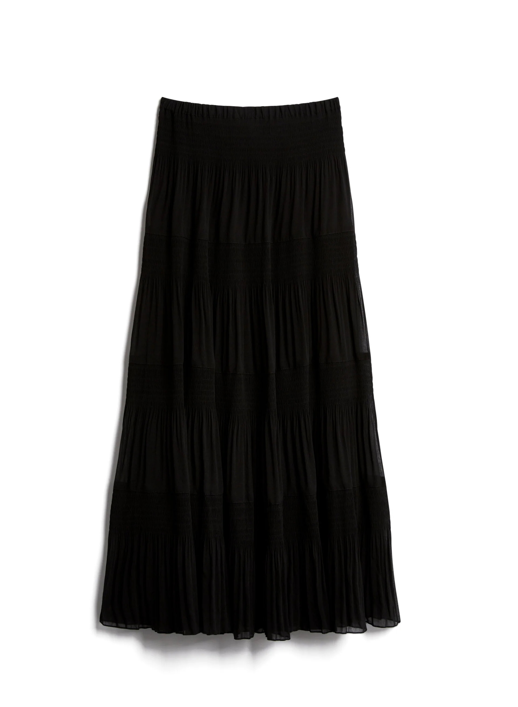 Tulle Pleated Maxi Skirt - notariosoax