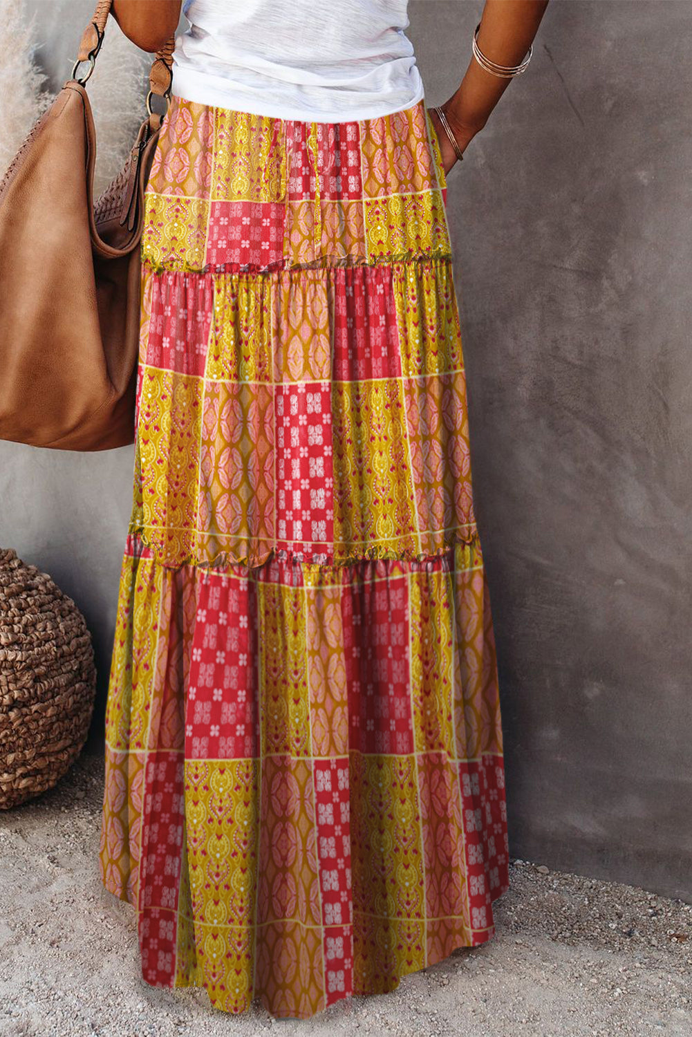 Wearable Printed Pocket Detail Skirt - notariosoax
