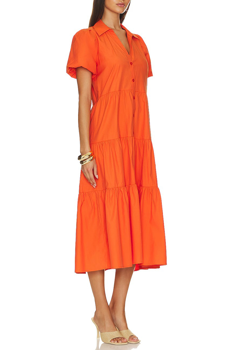 Orange Midi Dress - notariosoax
