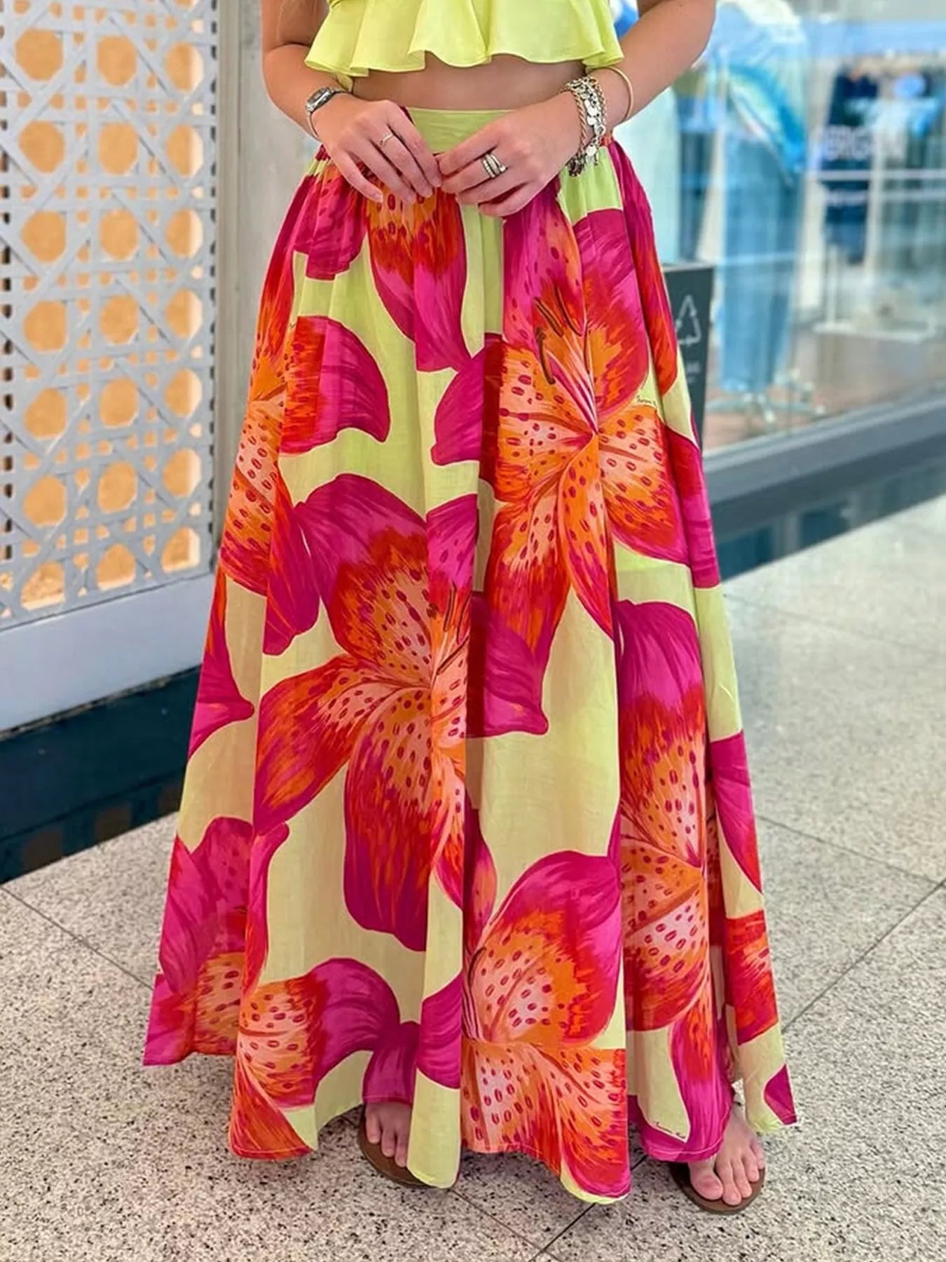 Clean Printed Pocket Detail Skirt - notariosoax