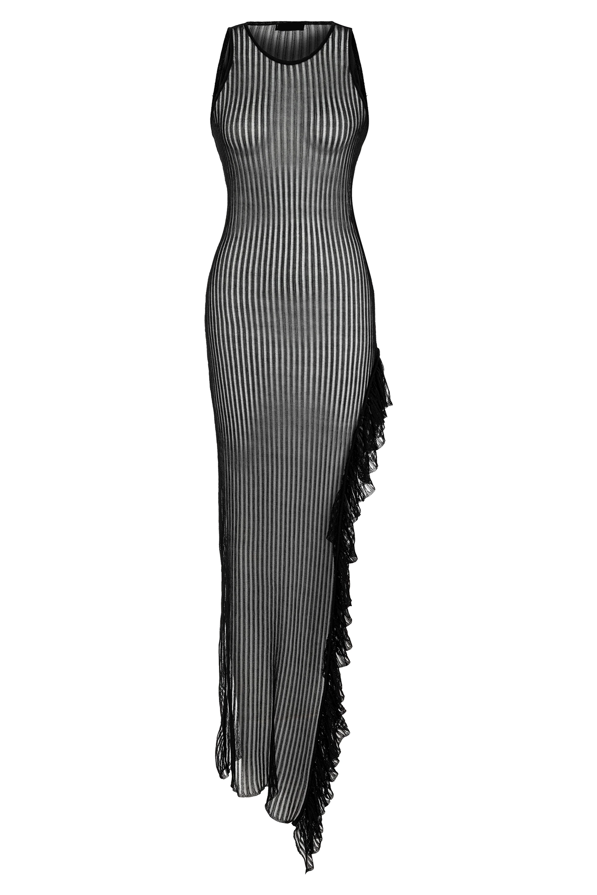 Sleeveless Maxi Dress-Black - notariosoax