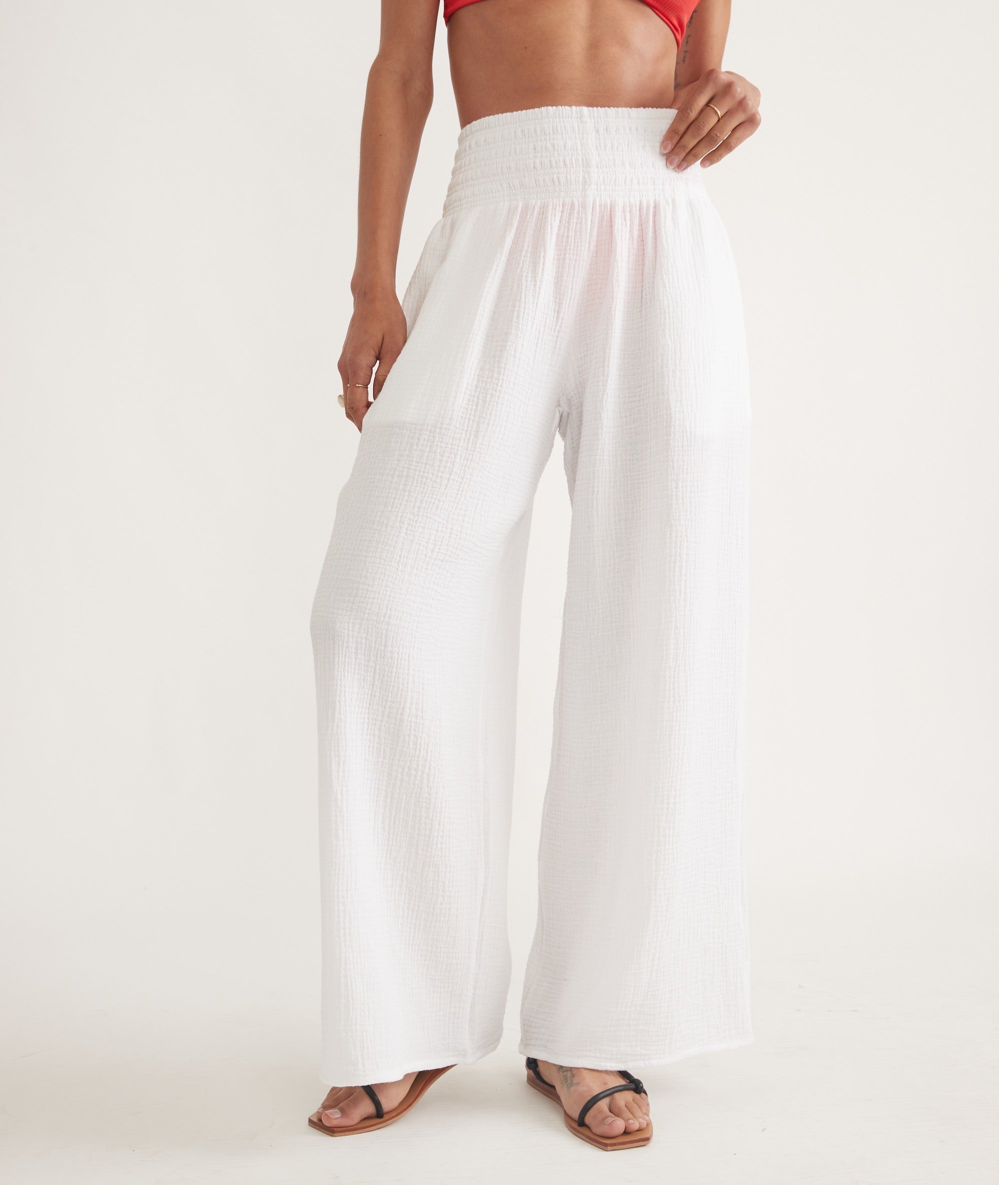Flowy White Palazzo Pants - notariosoax