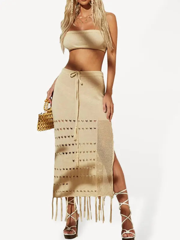 Top Wrap Chest Dress Coordinated Swim Cover Up - notariosoax