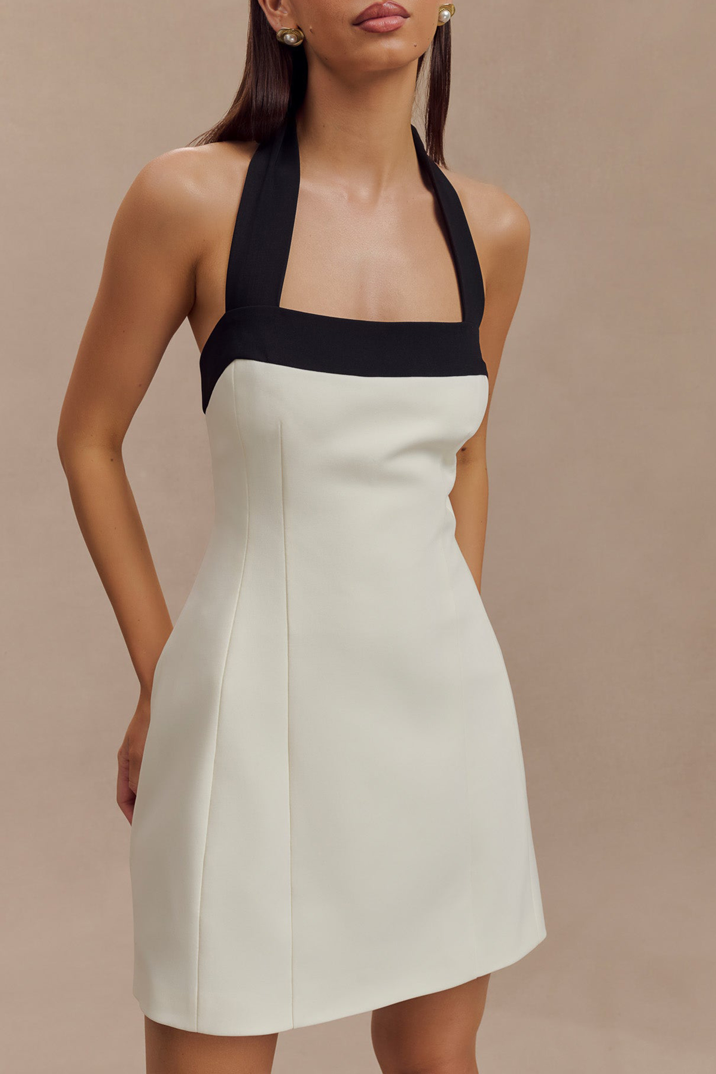 Contrast Suiting Mini Dress - notariosoax