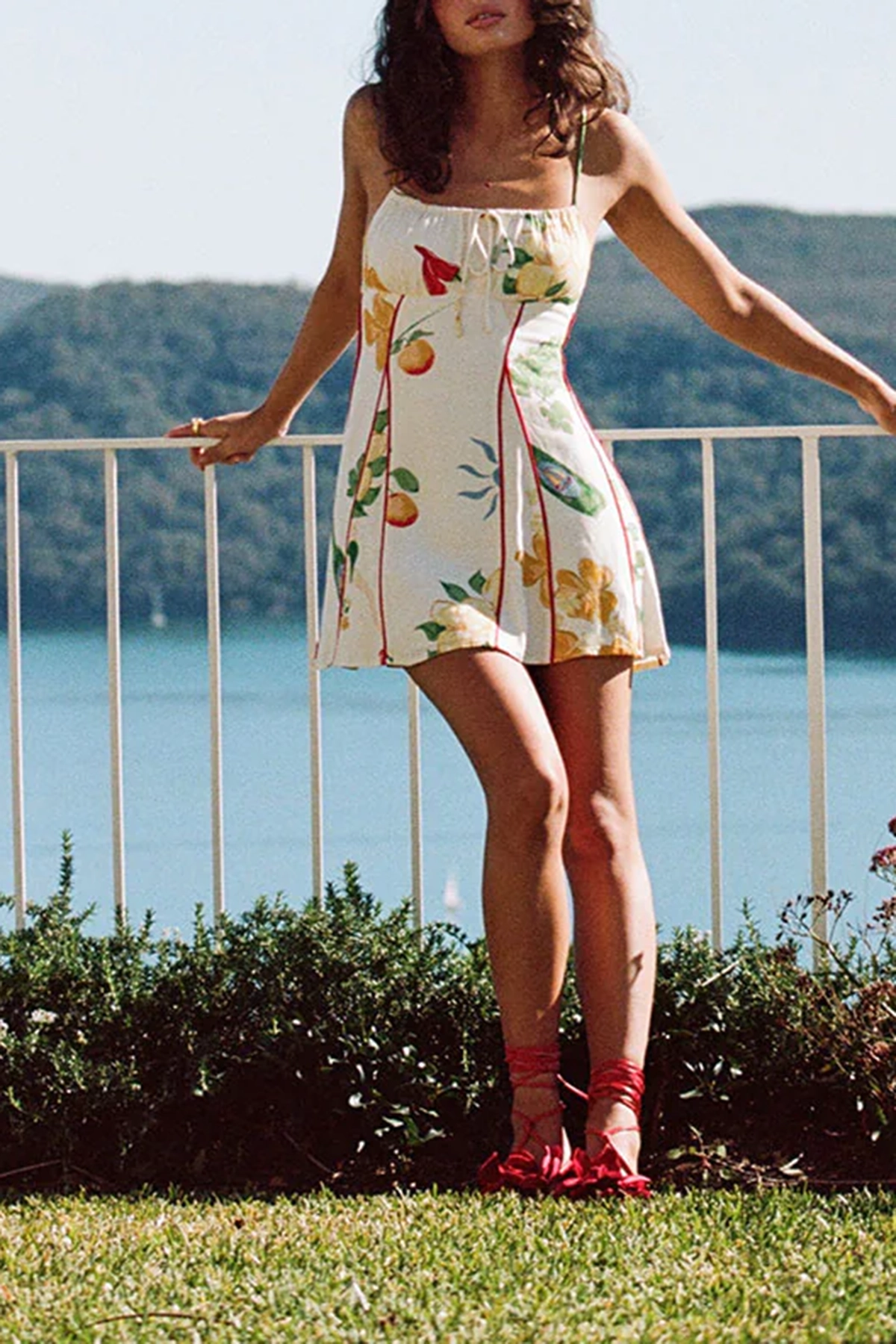 Floral Print Spaghetti Strap Mini Dress - notariosoax