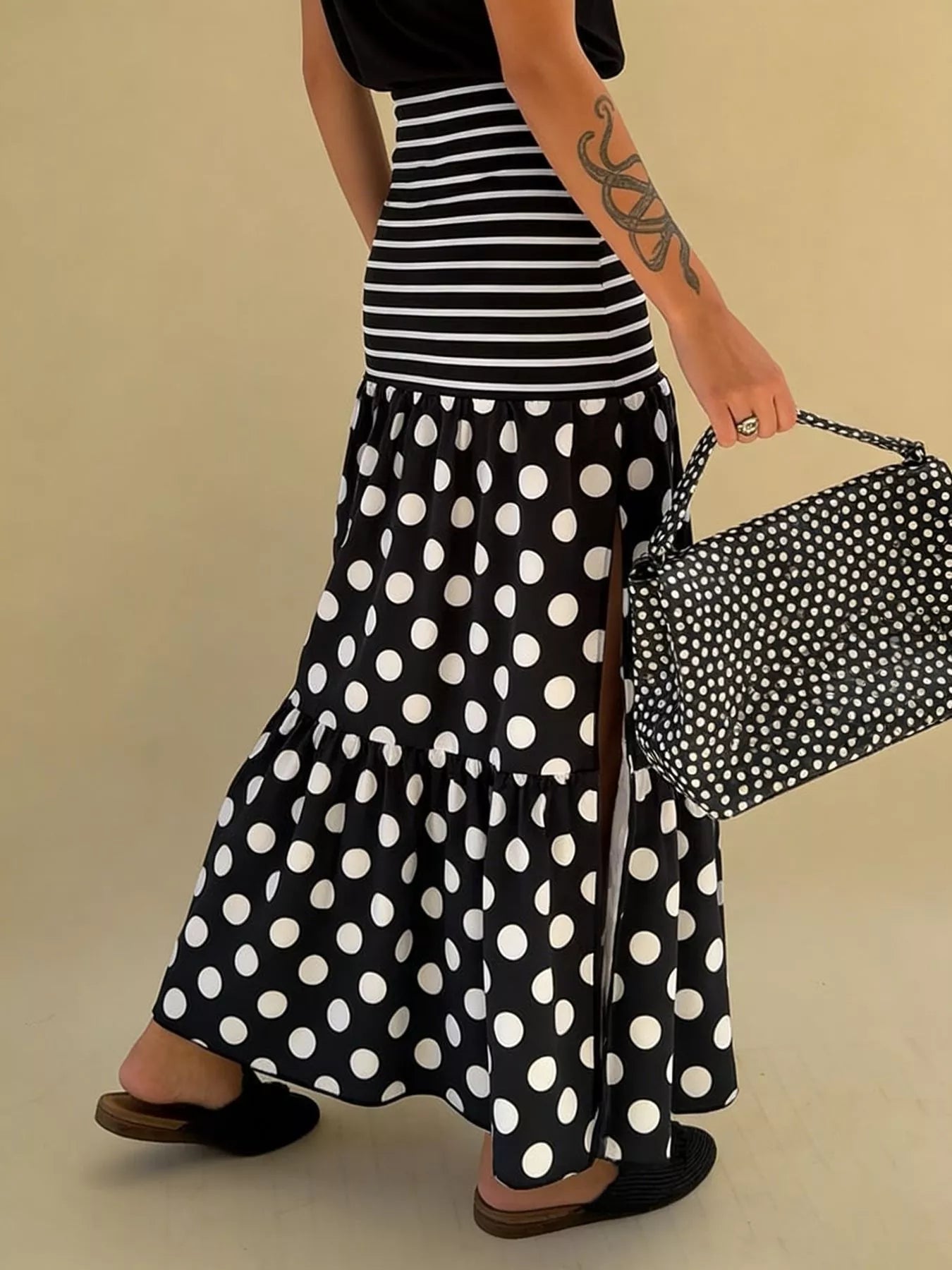 Softline Printed Polka Skirt - notariosoax