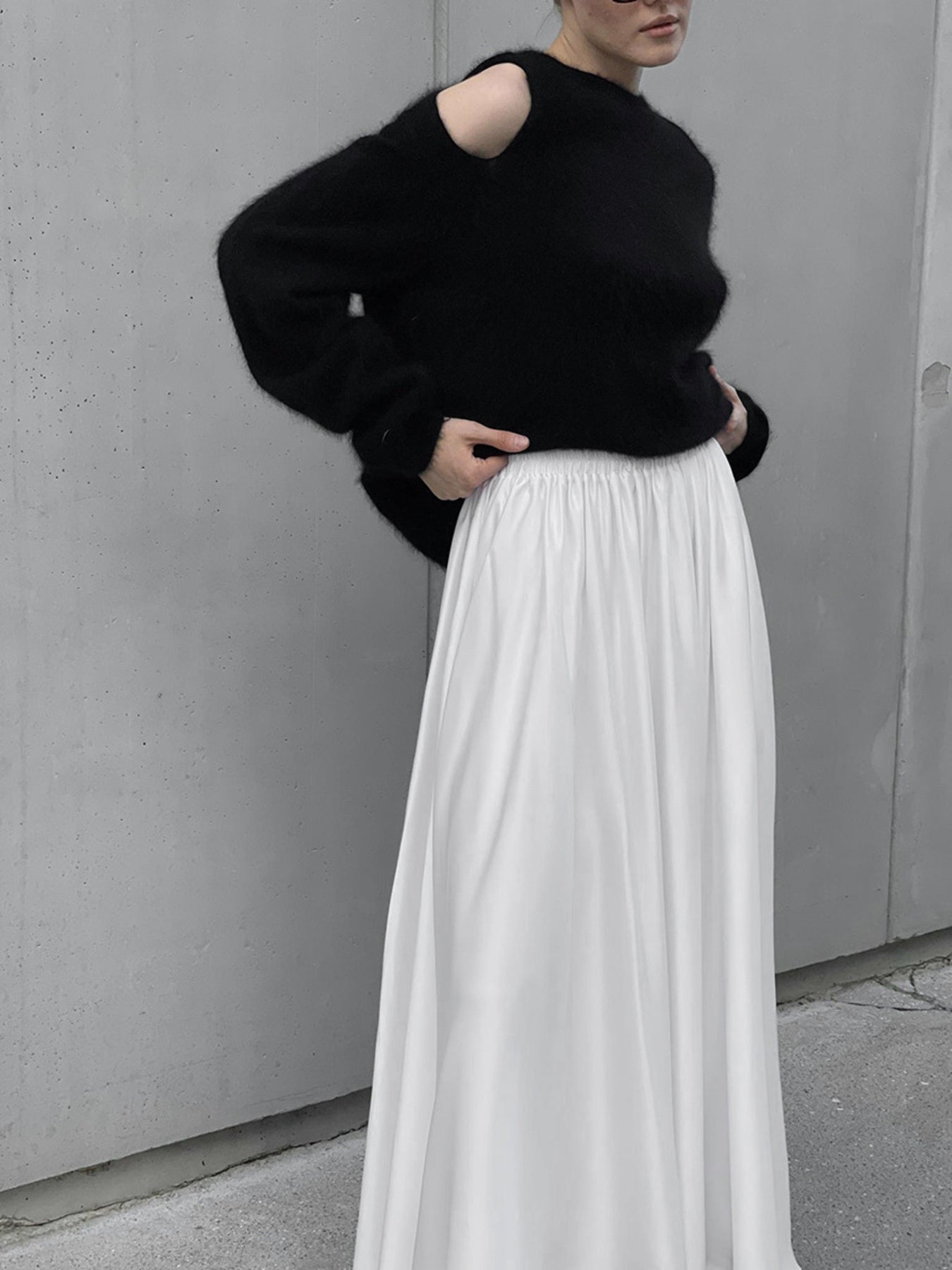 Casual Pocket Detail Elastic Skirt - notariosoax