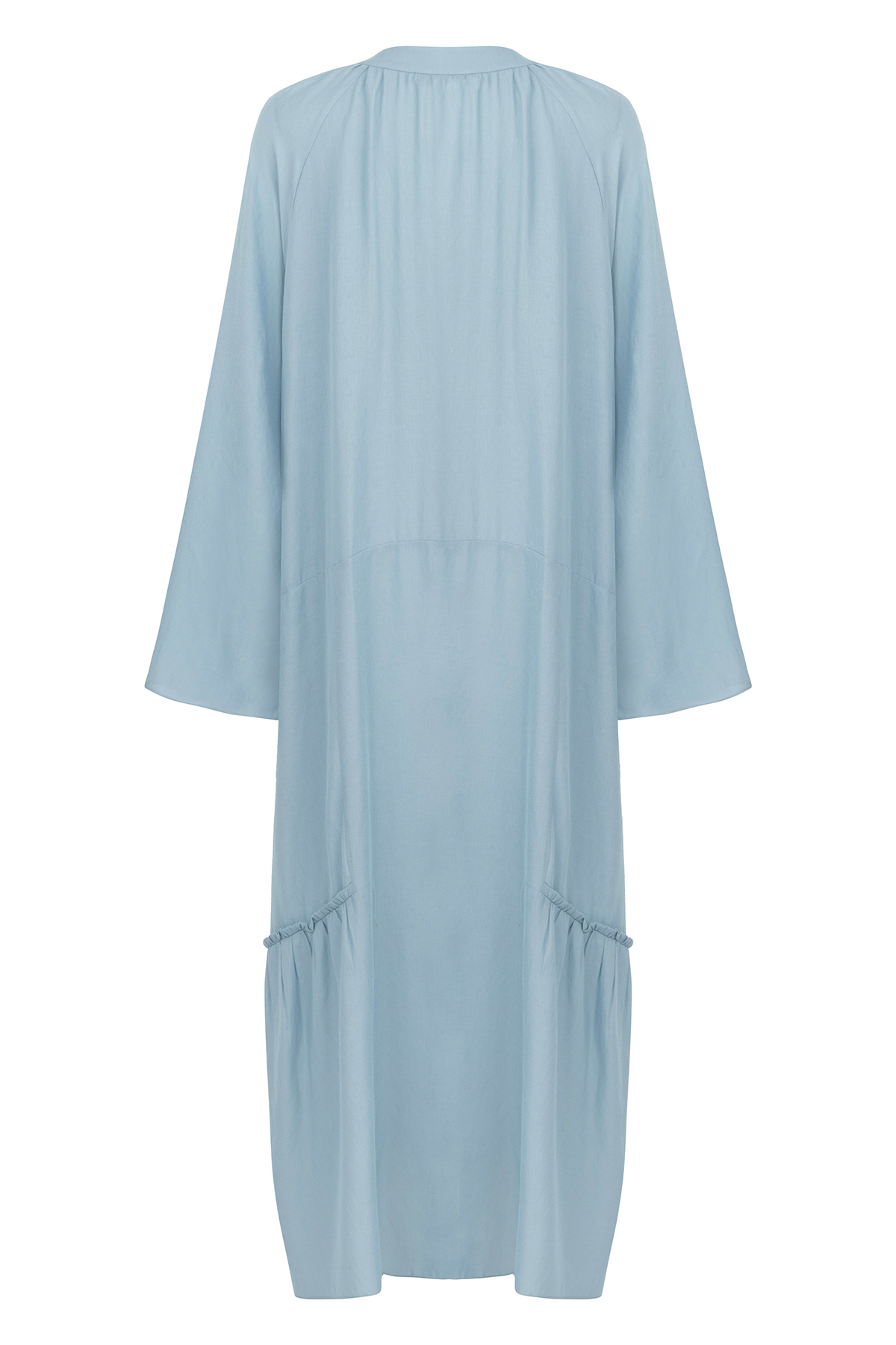 Long Sleeve Maxi Dress-Blue - notariosoax