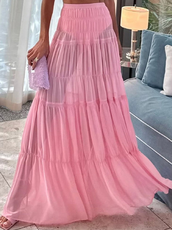Softline Pleated See Skirt - notariosoax