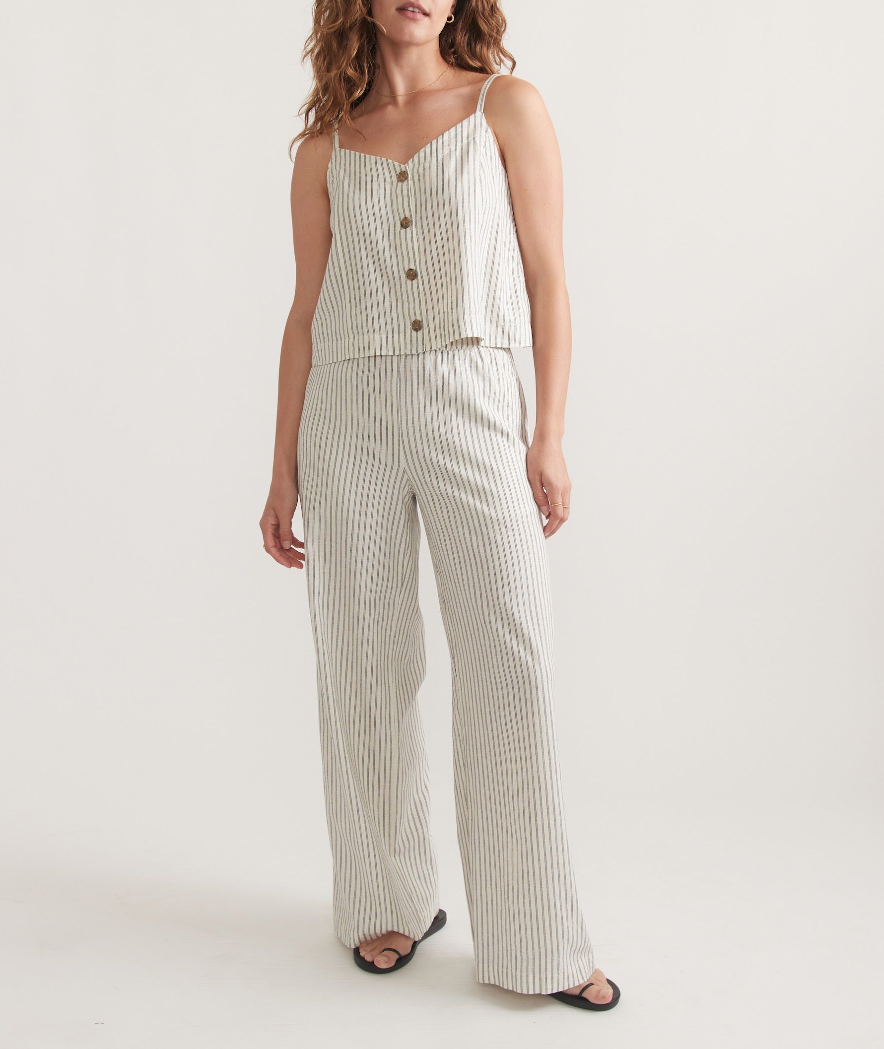 Striped Linen Trousers - notariosoax