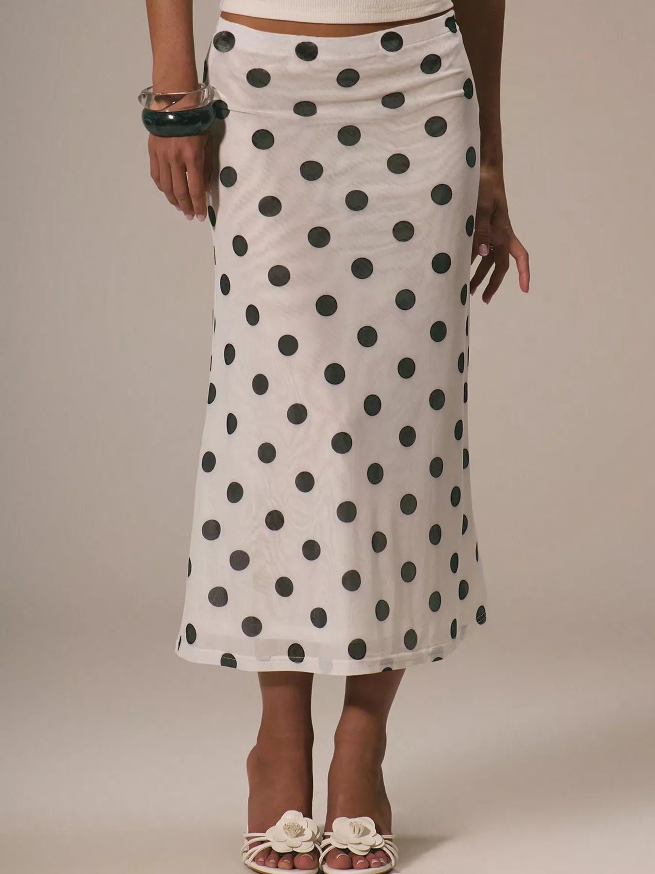 Layered Polka Dot Skirt - notariosoax