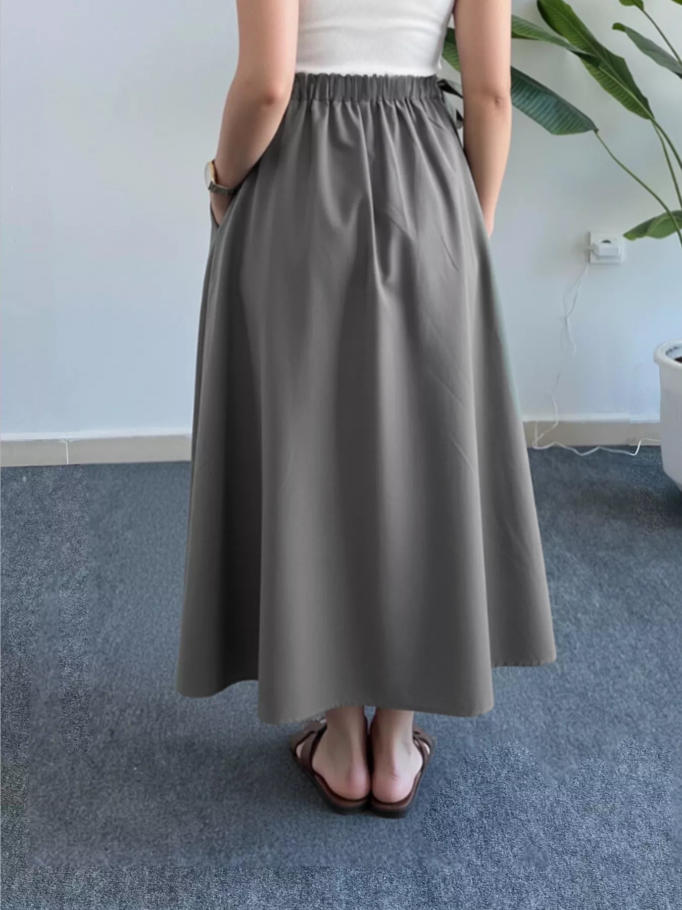 Easygoing Line Pocket Detail Skirt - notariosoax