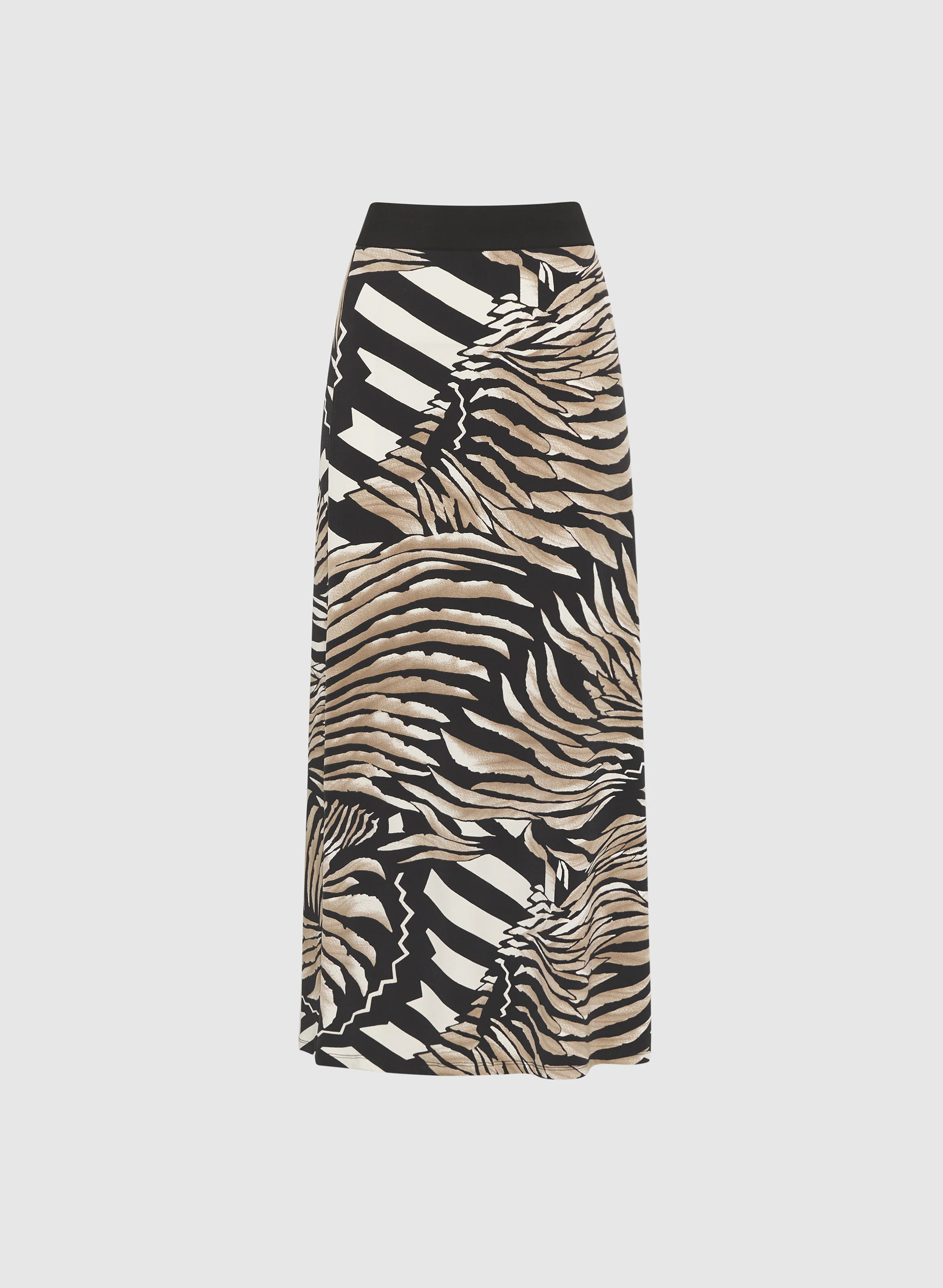 Casual A-Line Skirt With Abstract Pattern - notariosoax