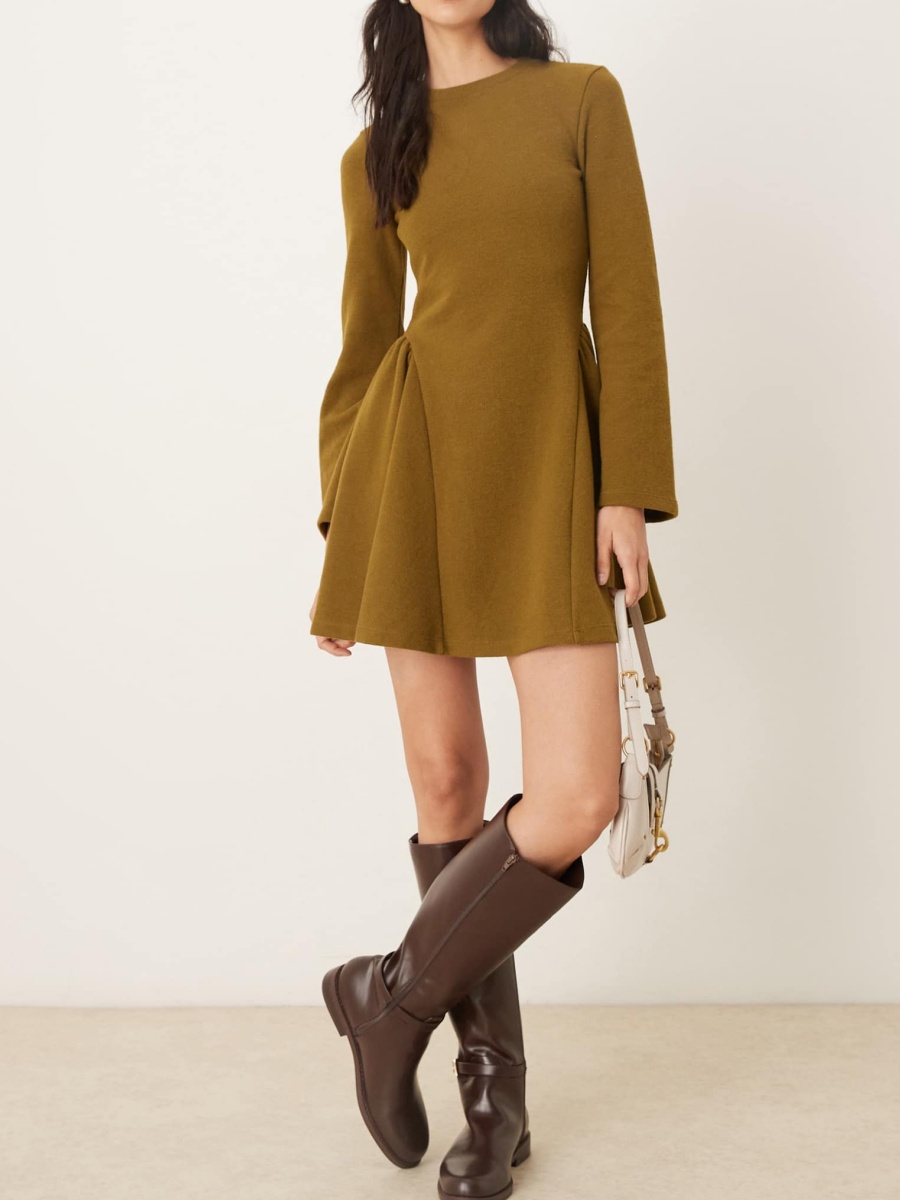 Trendy Flared Mini Dress - notariosoax