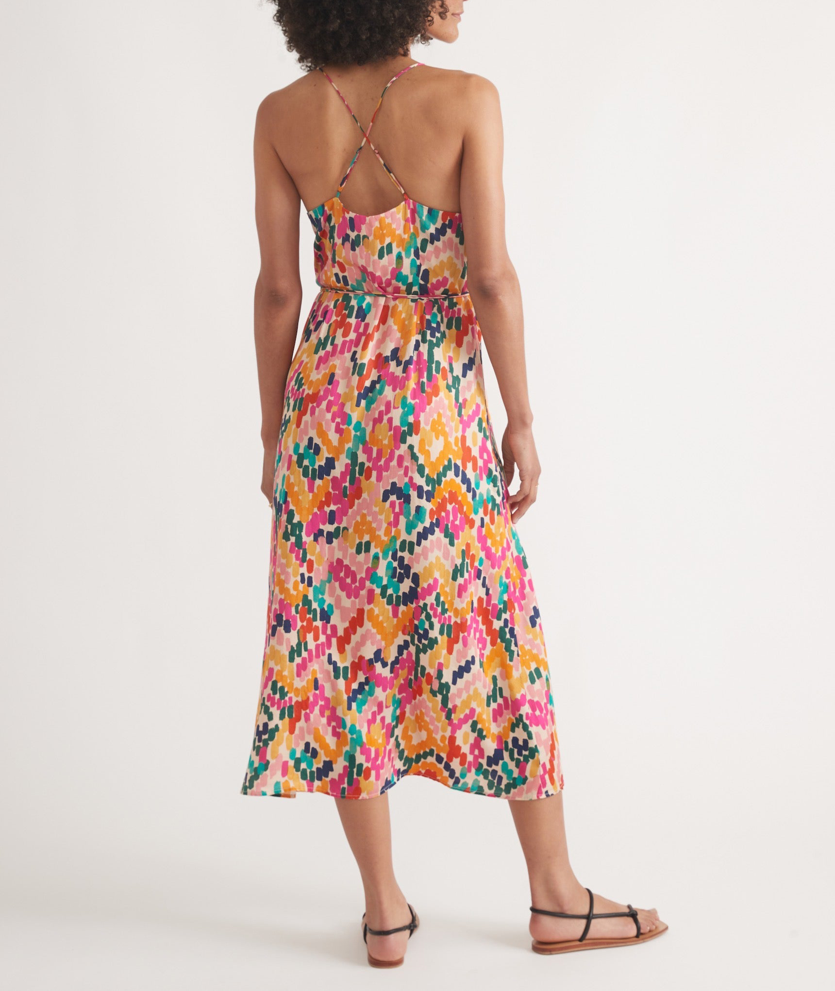 Multicolor Floral Print A-Line Dress - notariosoax