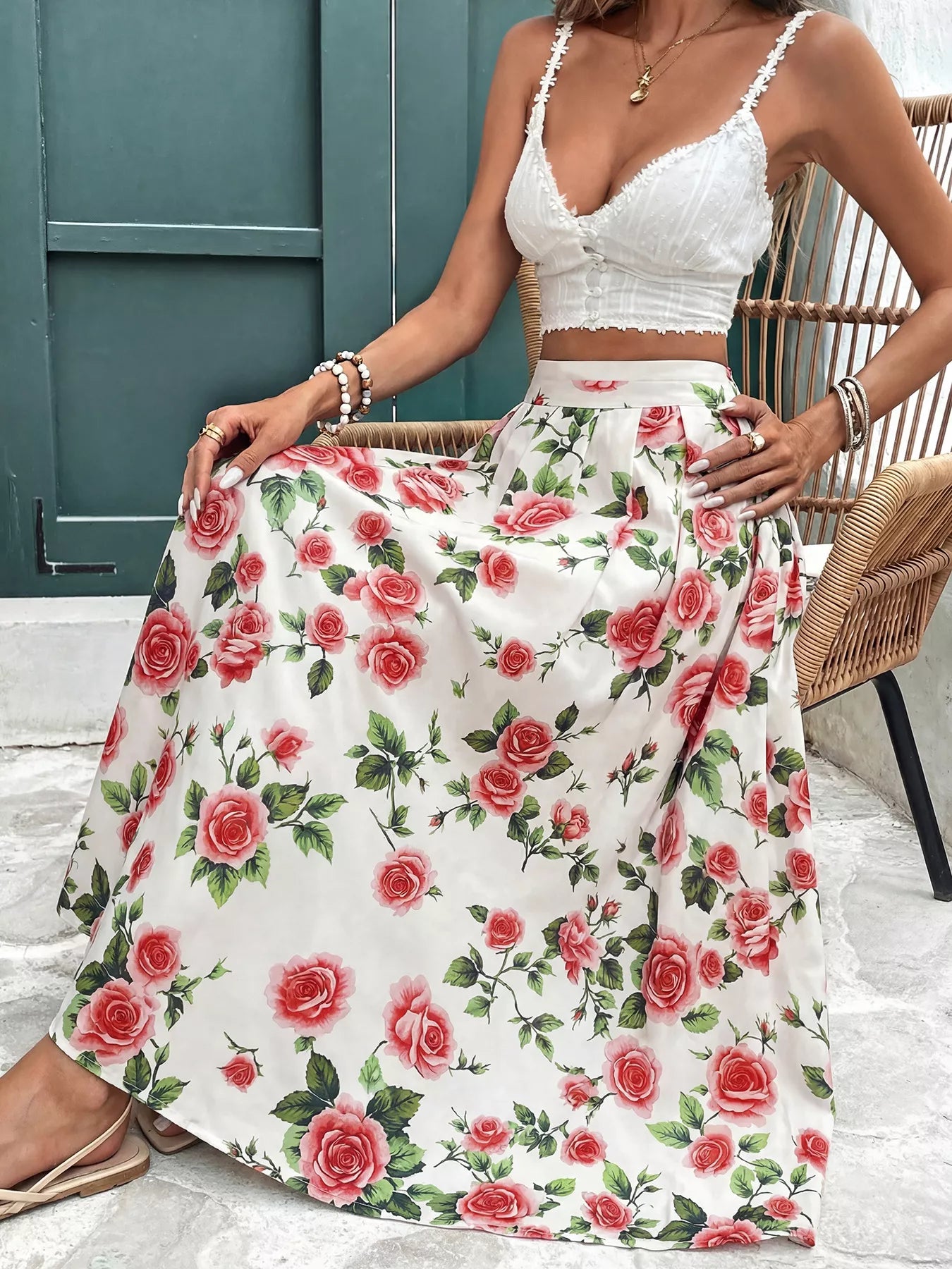 Graceful Printed Print Skirt - notariosoax