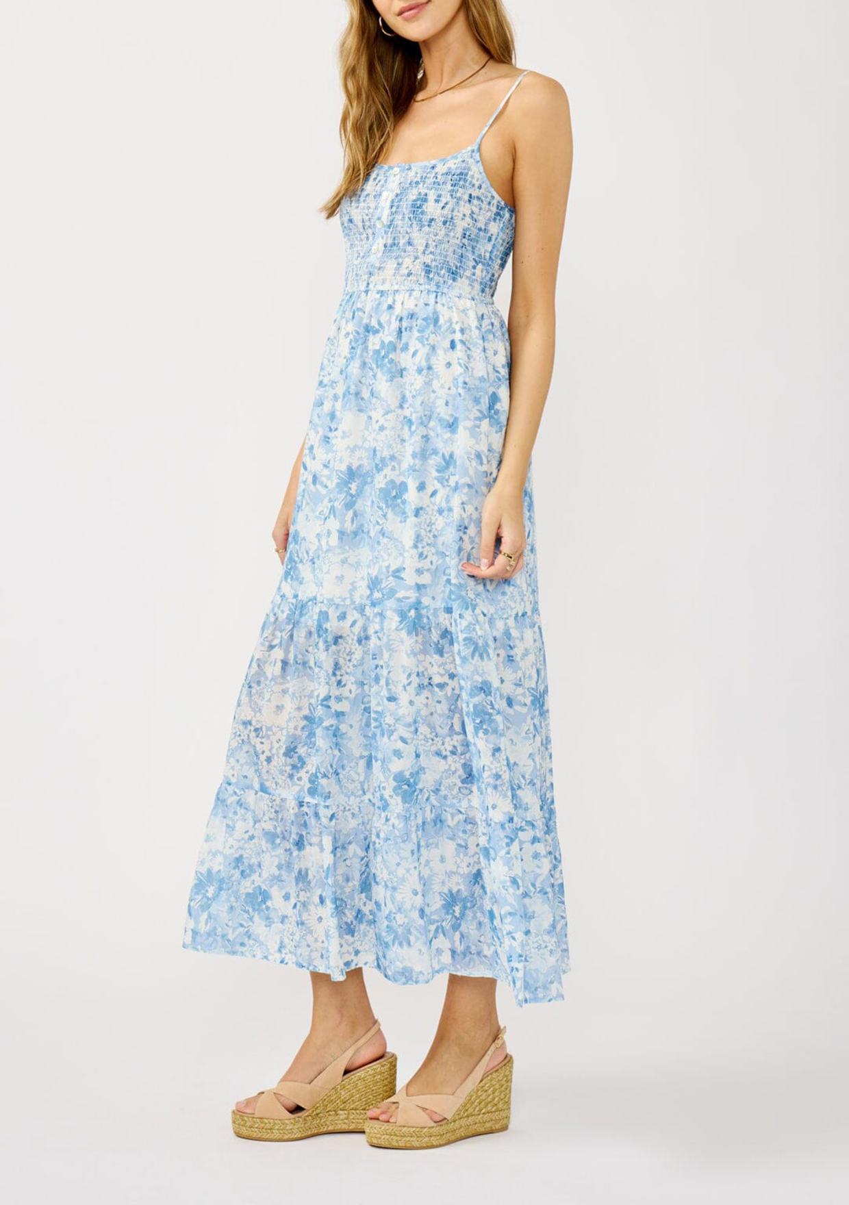 Floral Print Maxi Cami Dress - notariosoax