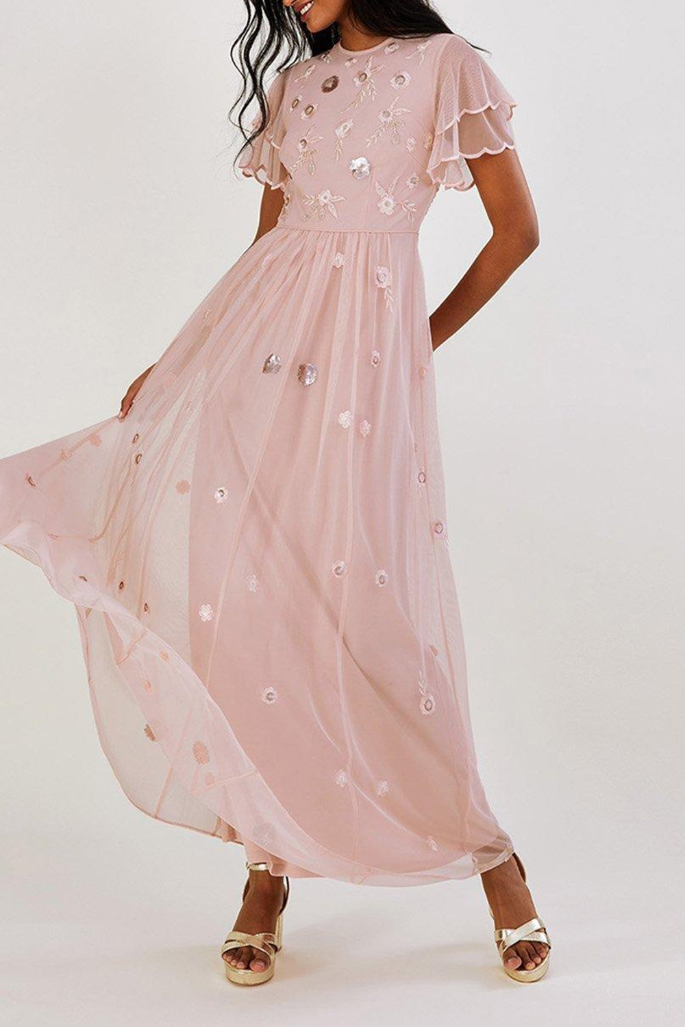 Pink Mesh Women's Fantasy Dress - notariosoax
