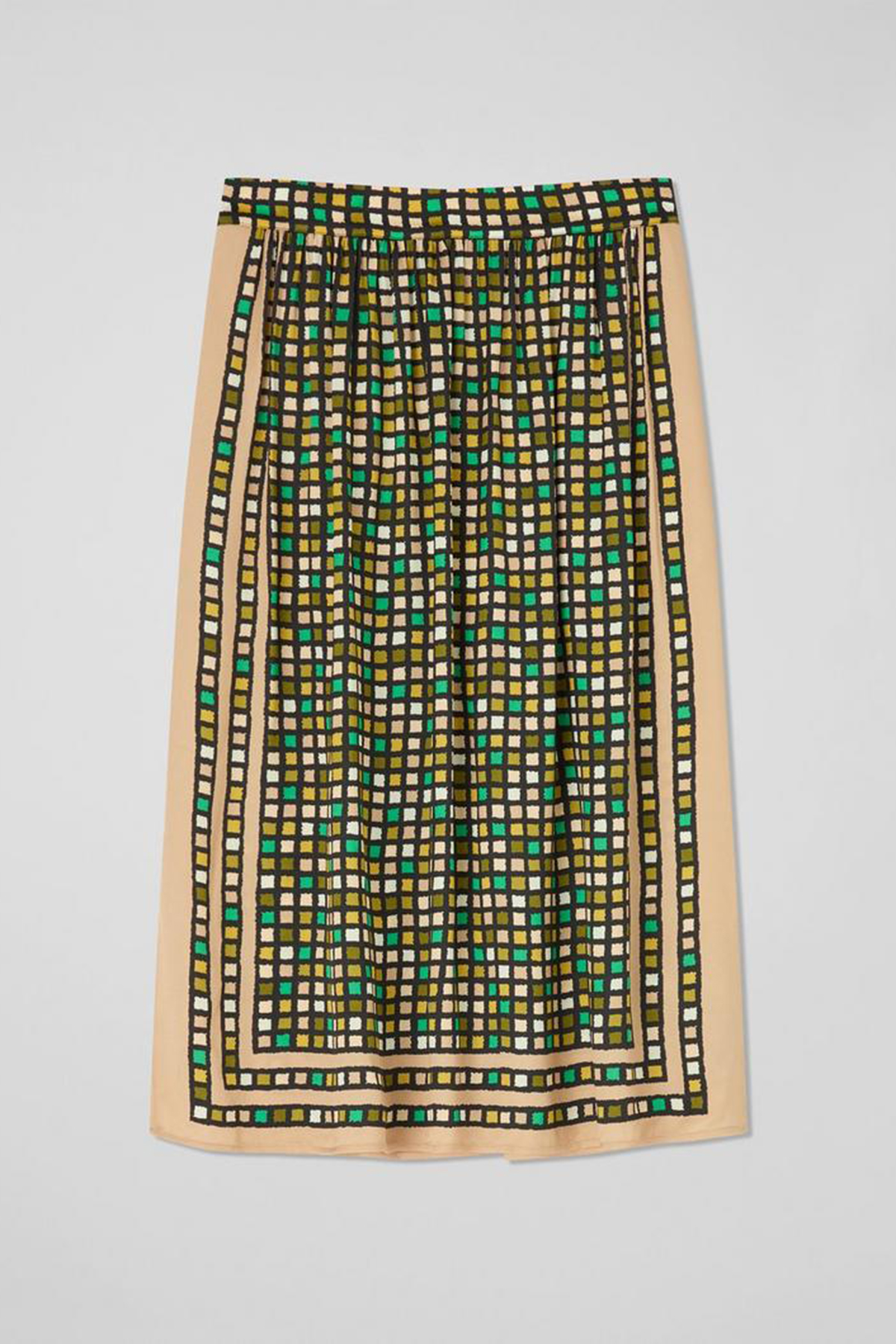 Colorful Geometric Print Midi Skirt - notariosoax