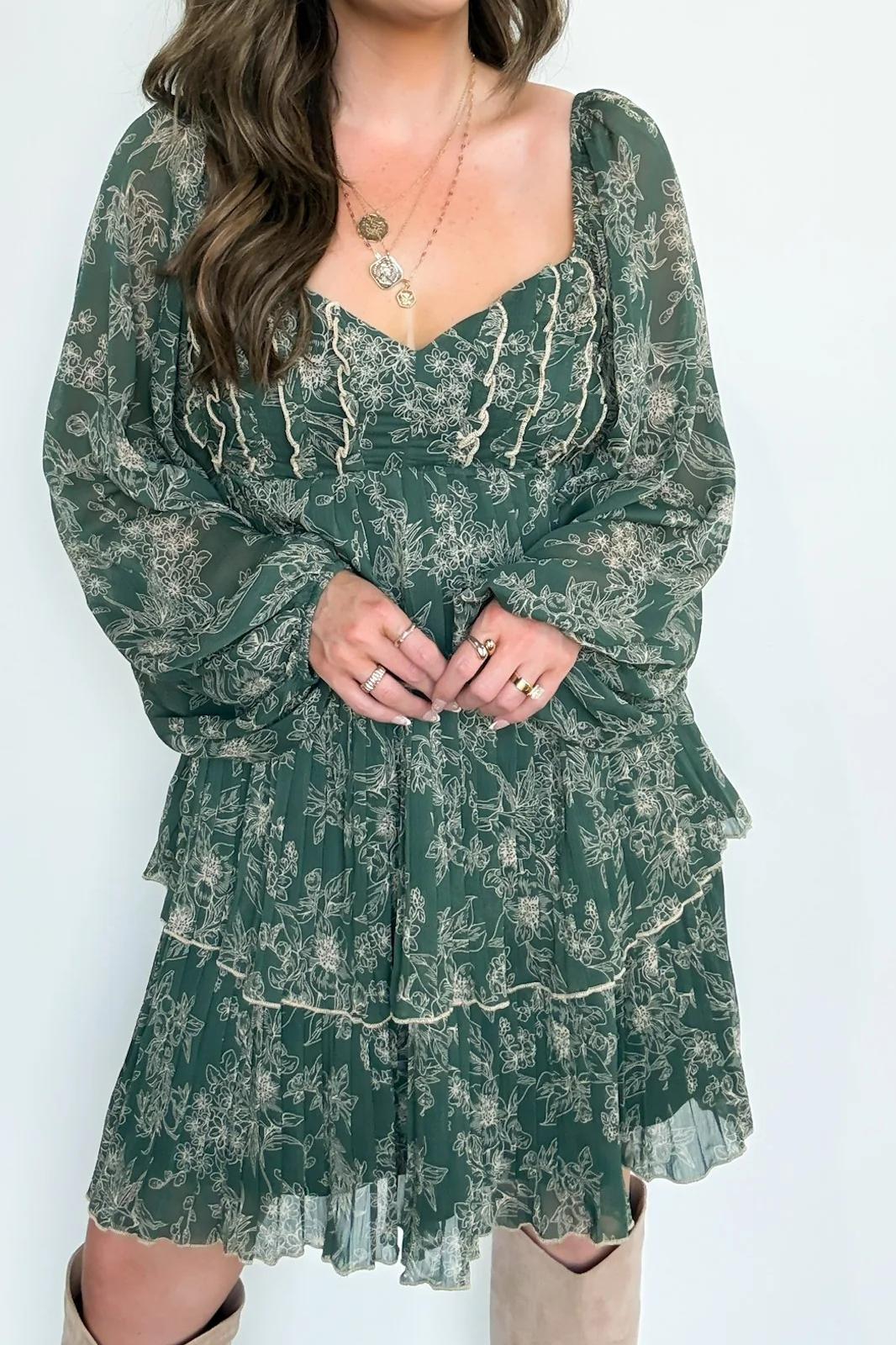 Sweet Beauty Floral Tiered Dress - notariosoax