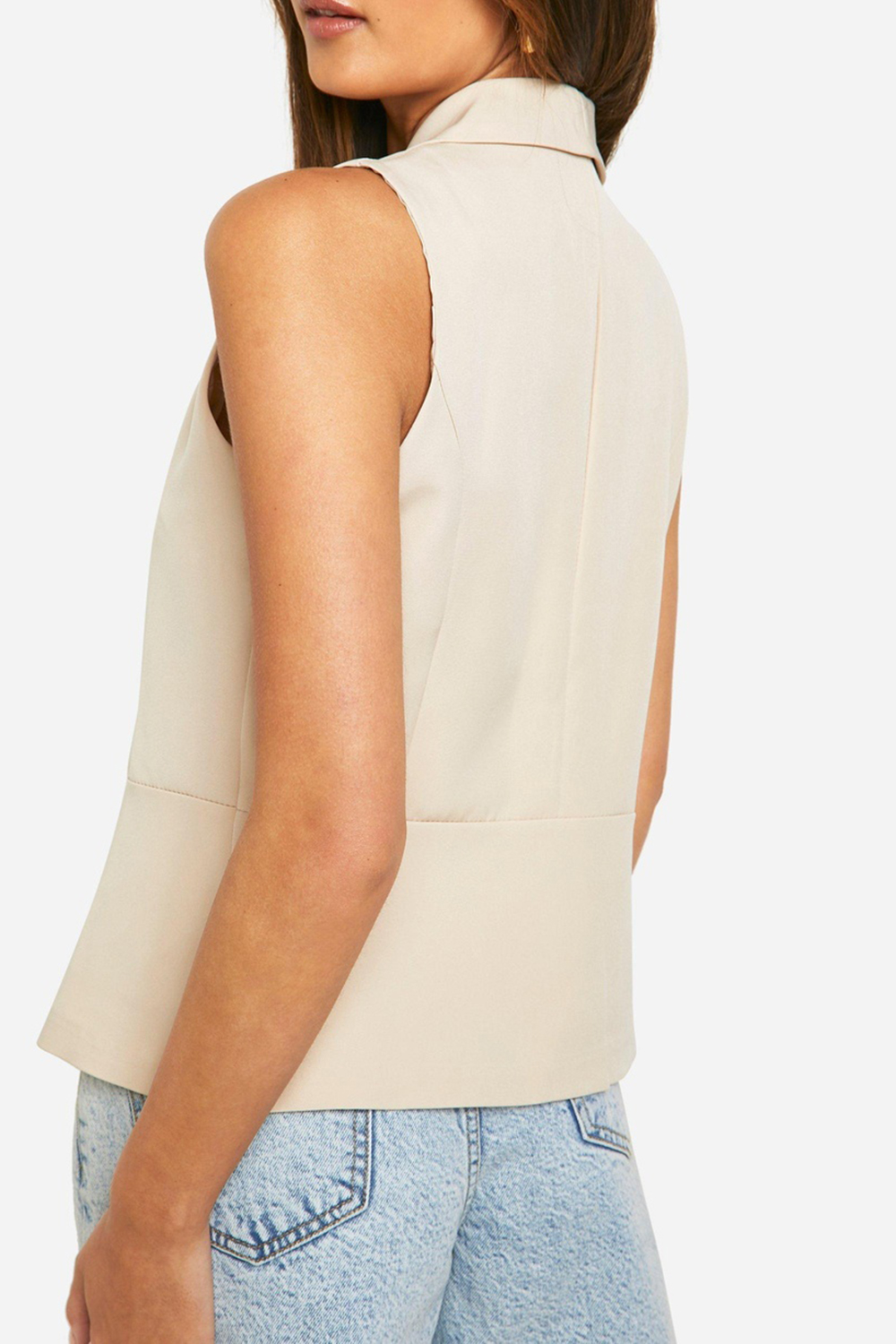 Slim Fit Ladies Large Lapel Fashion Vest - notariosoax