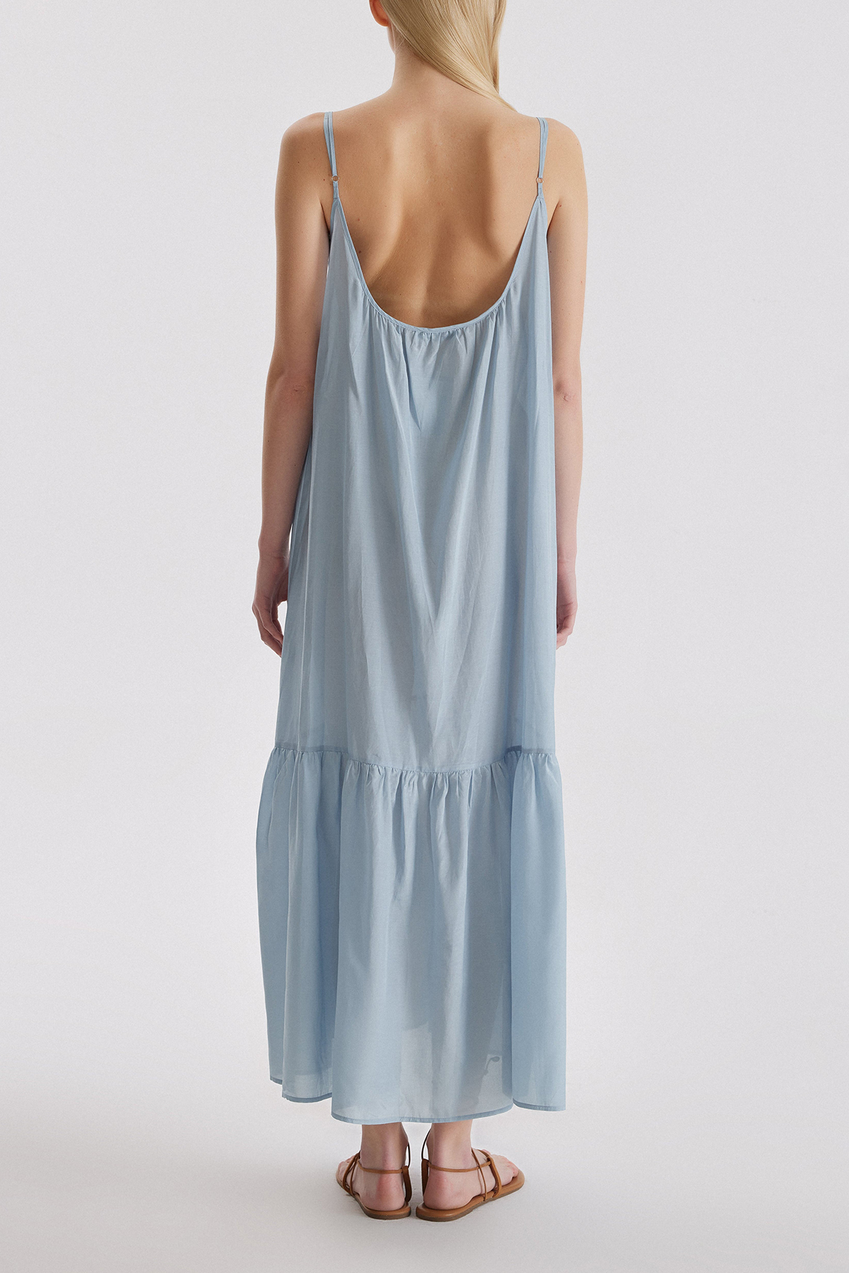 Sleeveless Midi Dress-Blue - notariosoax
