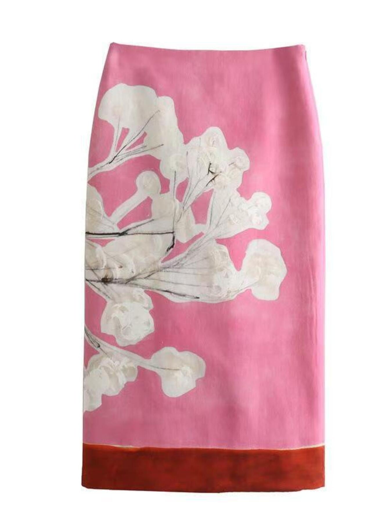 Modern Printed Floral Detail Skirt - notariosoax
