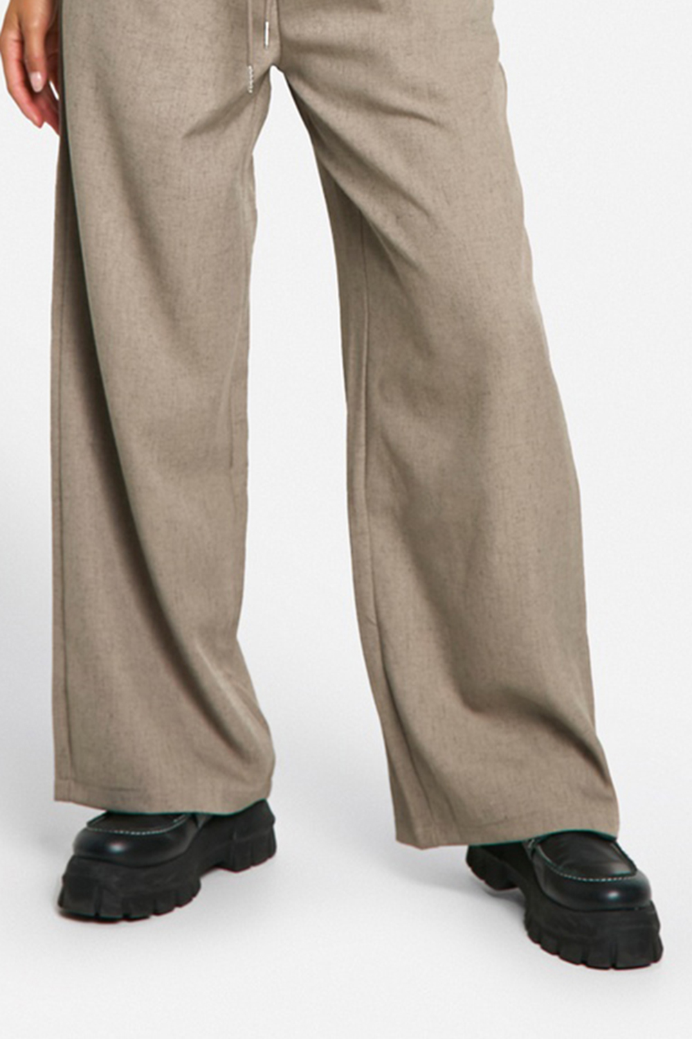 Loose Wide Leg Elastic Waist Women's Trousers - notariosoax