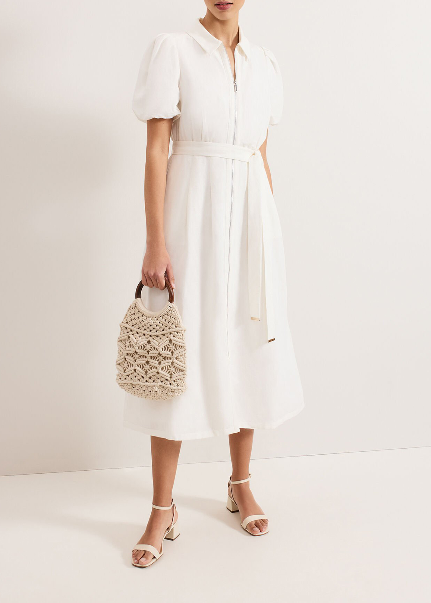 Simple Solid Color Linen Breathable Short-Sleeved Dress - notariosoax