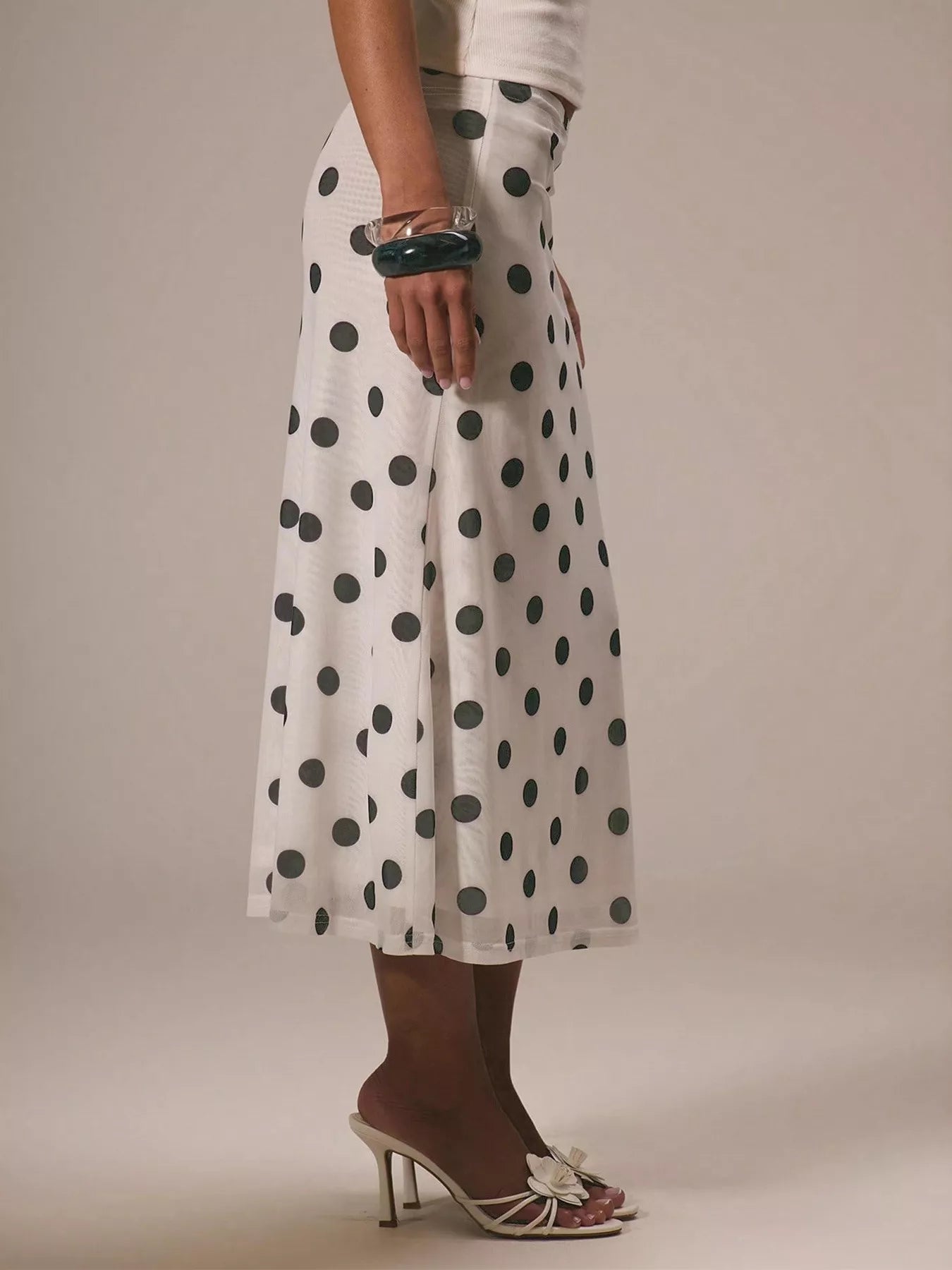 Layered Polka Dot Skirt - notariosoax