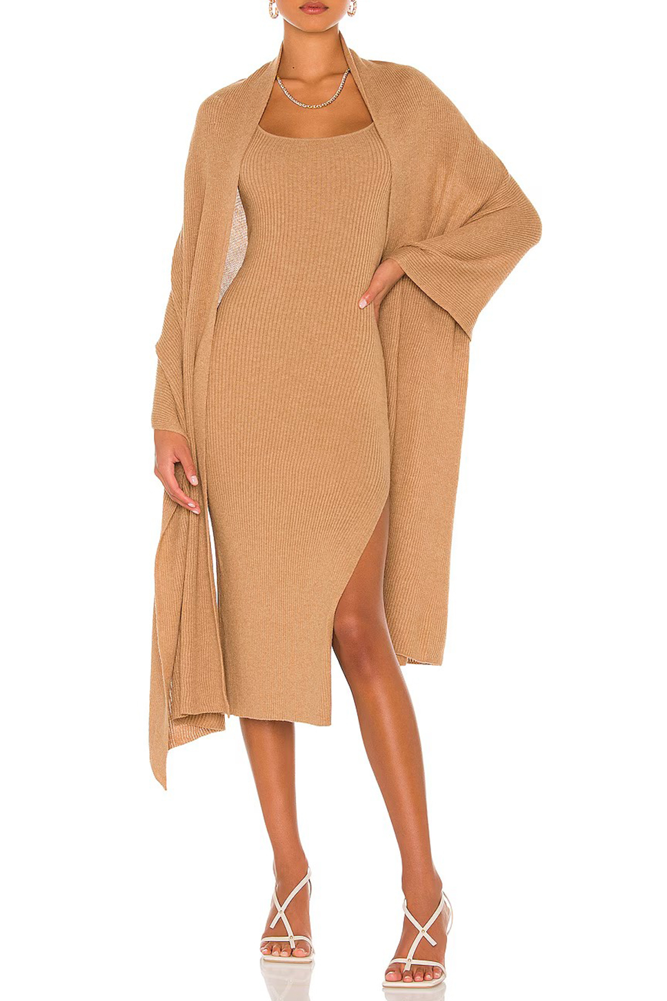 Dress With Detachable Shawl - notariosoax