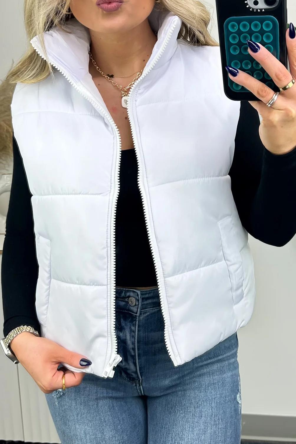 Cozy Zip Front Puffer Vest - notariosoax