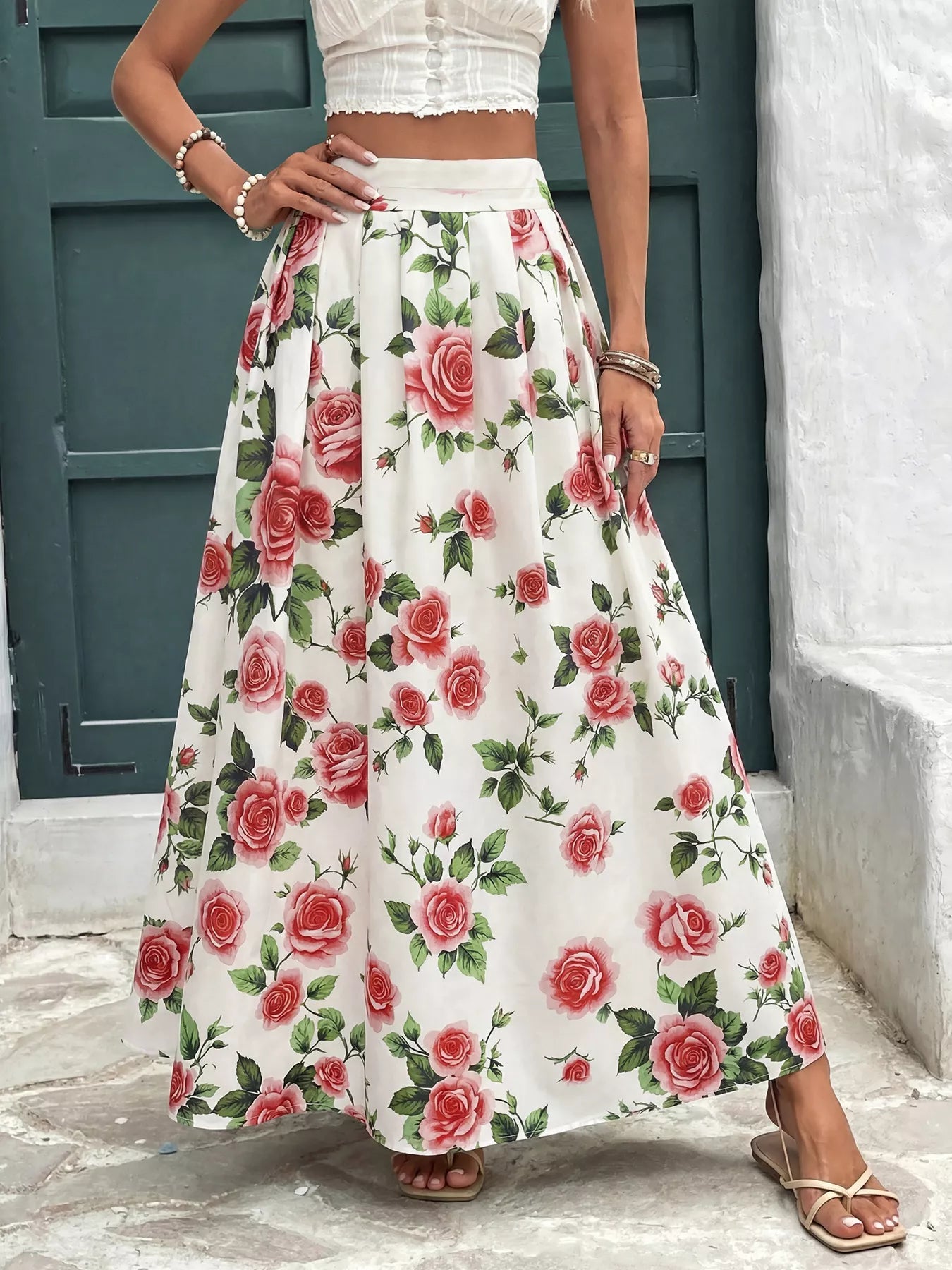 Graceful Printed Print Skirt - notariosoax