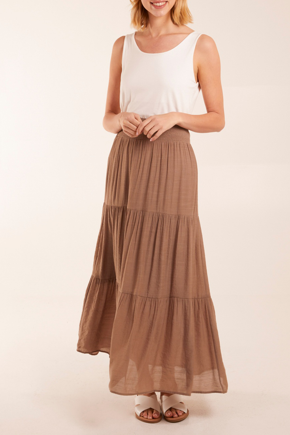Gentle Pleated Waist Women's Skirt - notariosoax