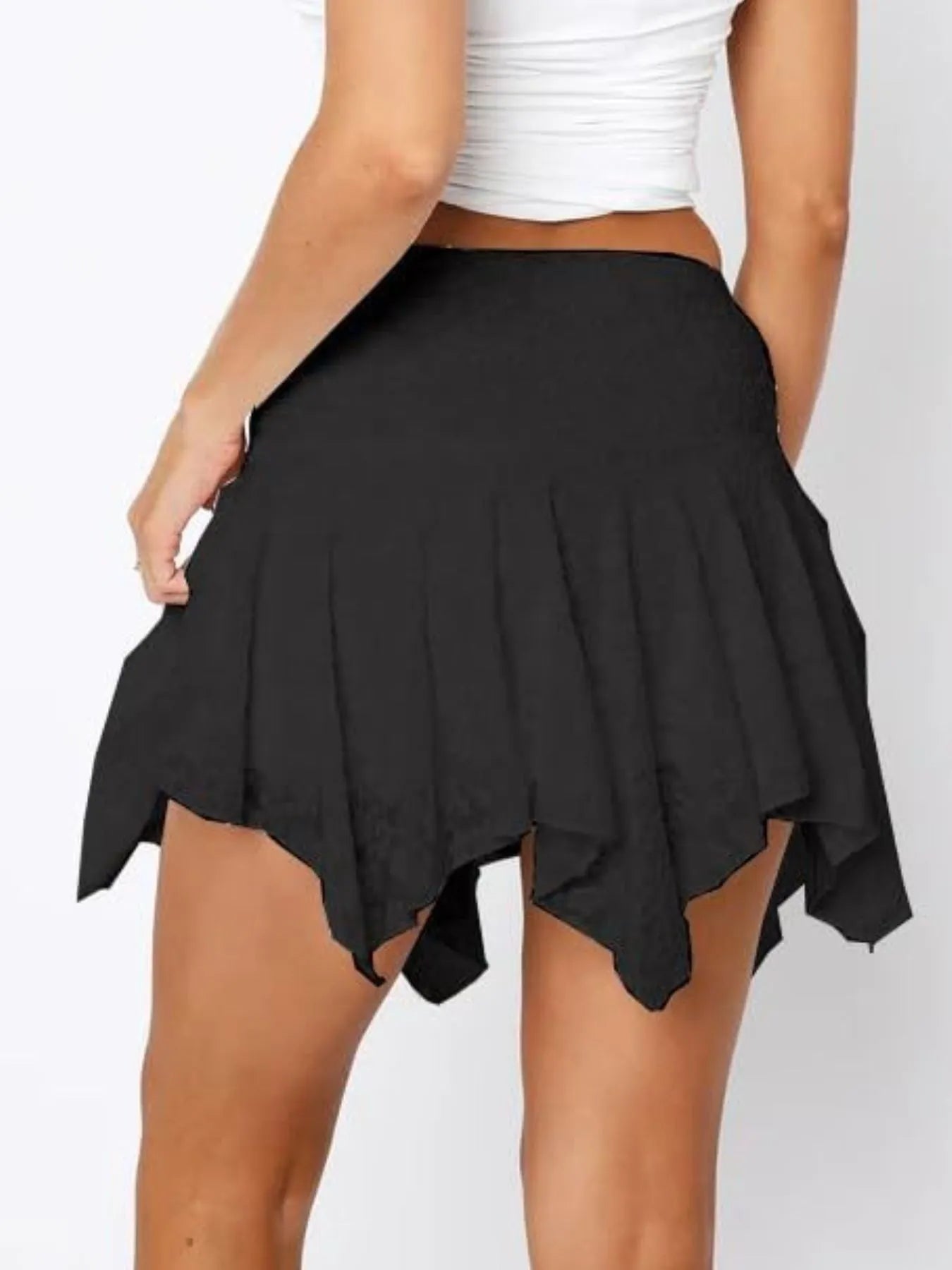 Practical Ruffle Trim Lace Detail Skirt - notariosoax