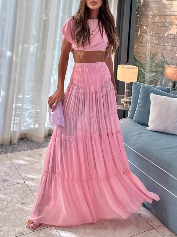 Softline Pleated See Skirt - notariosoax