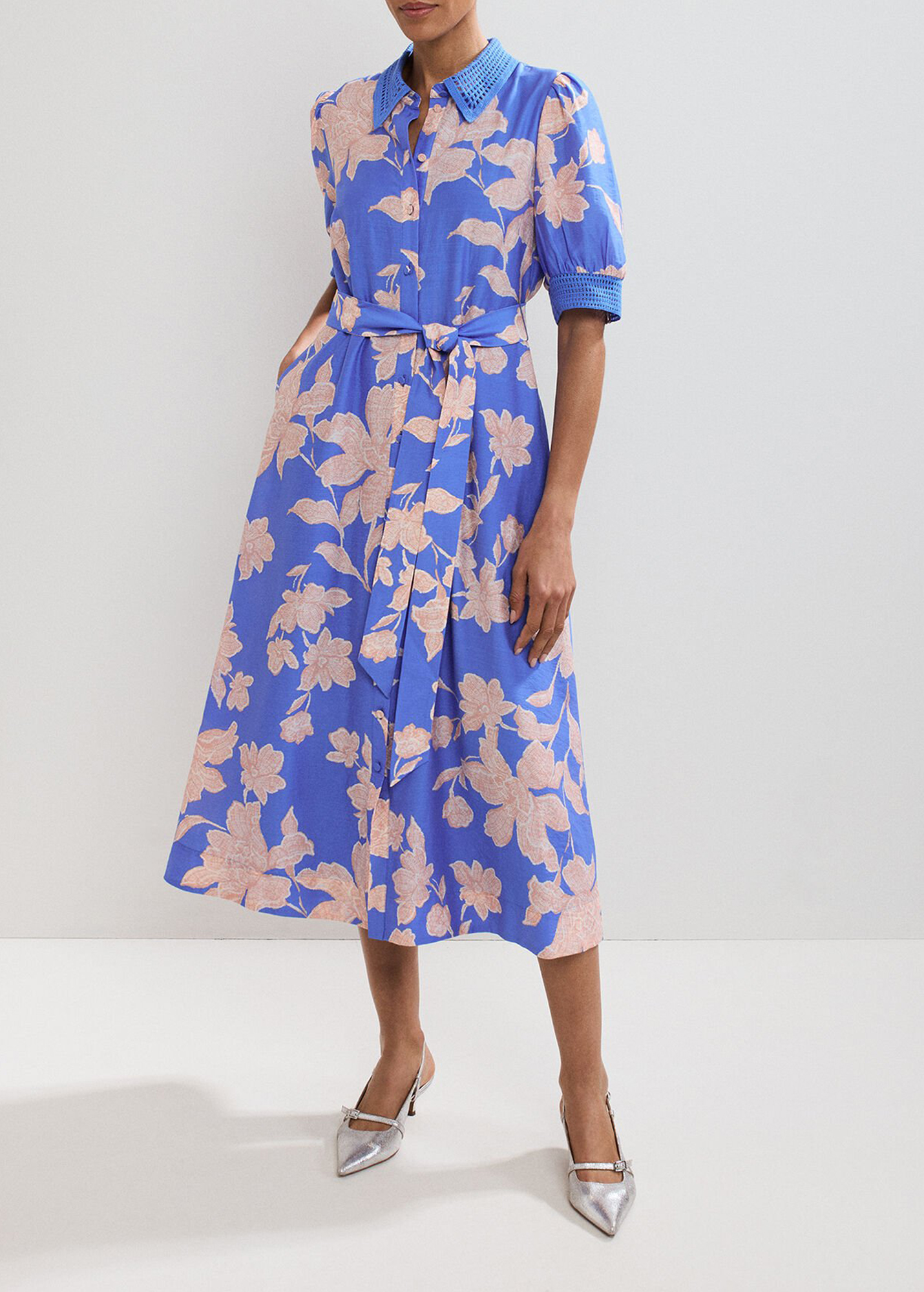 Artistic Bold Saturated Print Short Sleeve Dress - notariosoax