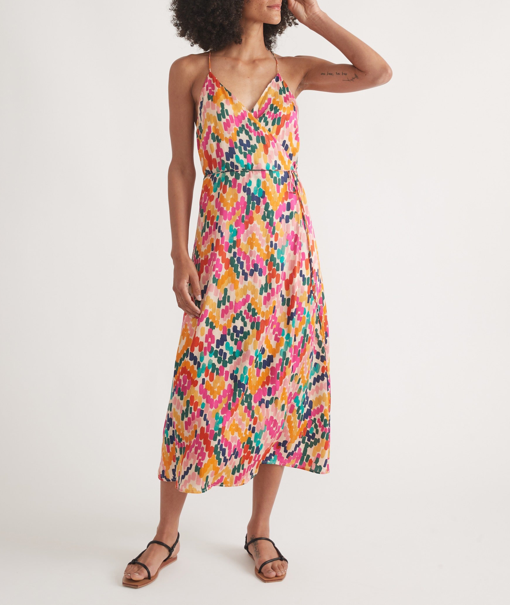 Multicolor Floral Print A-Line Dress - notariosoax
