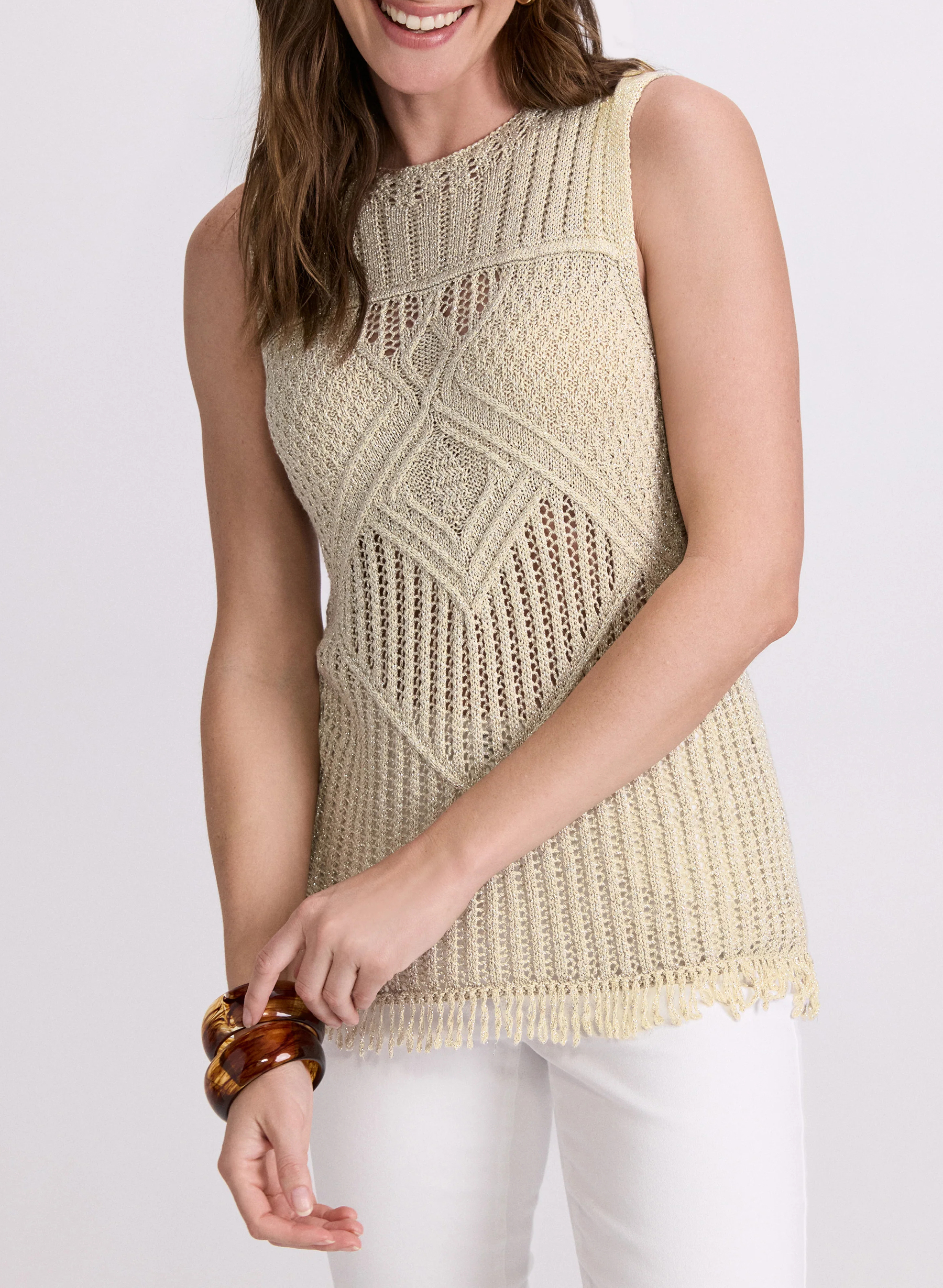 Lace-Up Knit Vest - notariosoax
