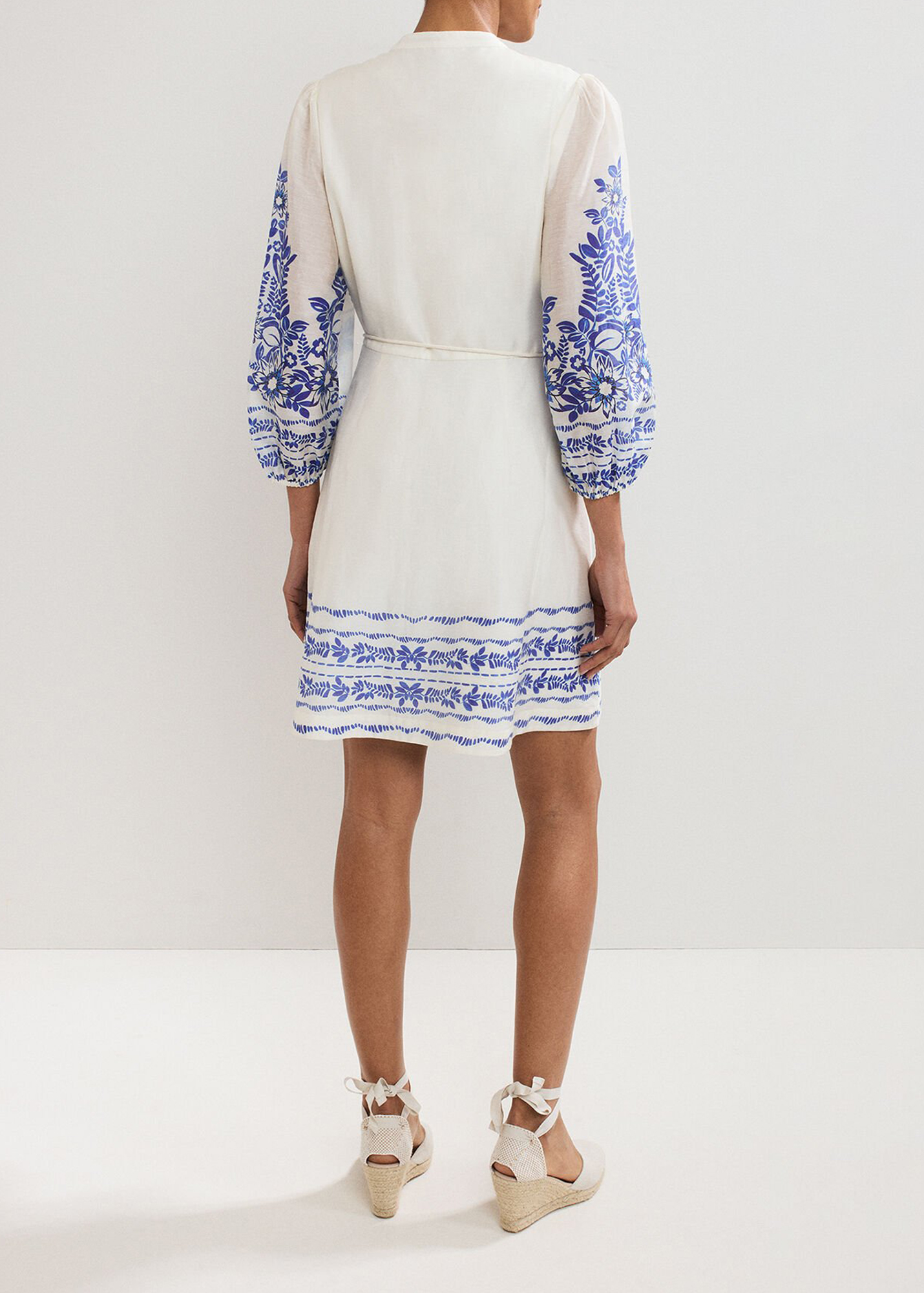 Loose Casual Art Print V-Neck Women's Dress - notariosoax