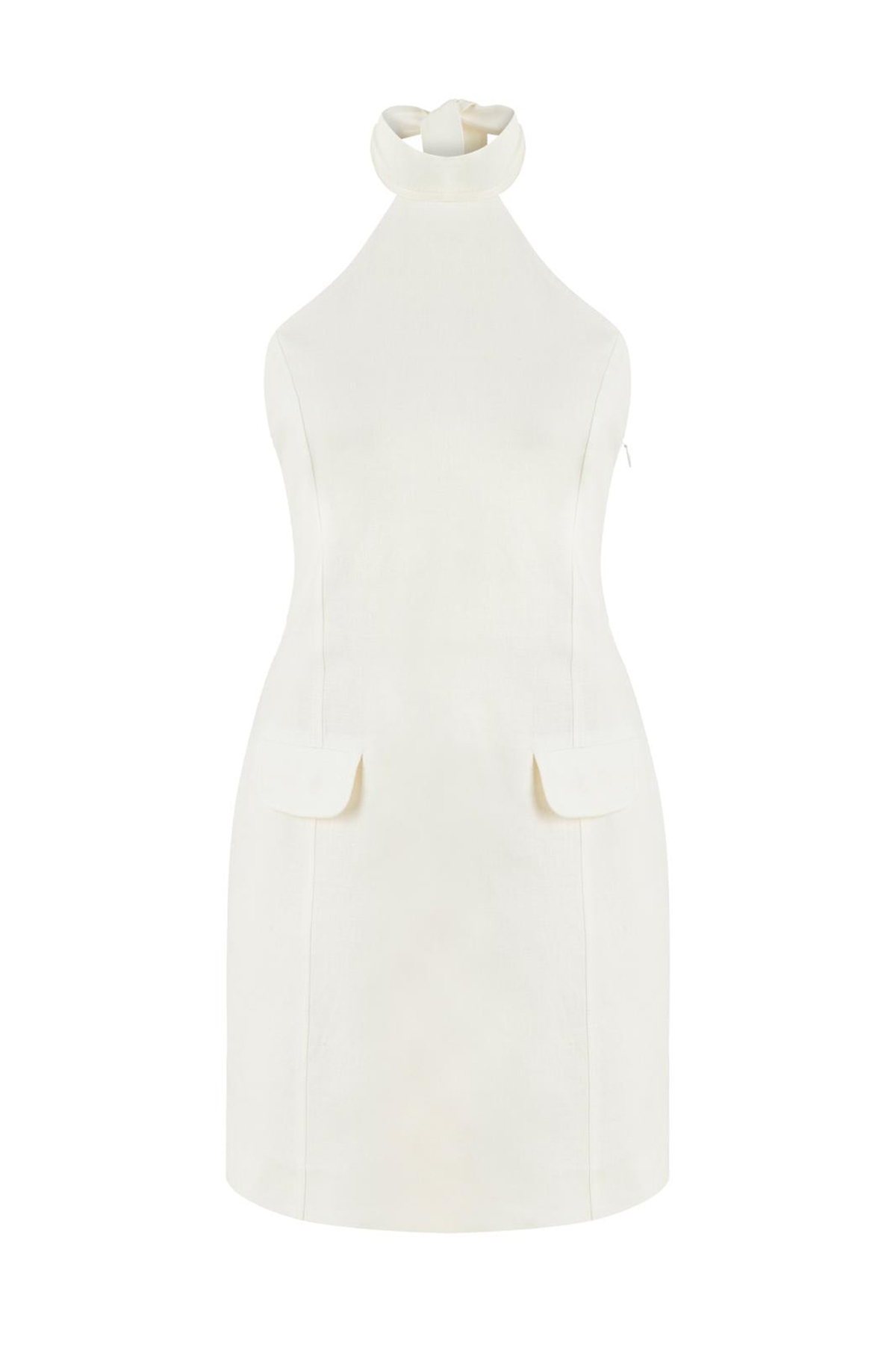 Halter Linen Mini Dress - notariosoax