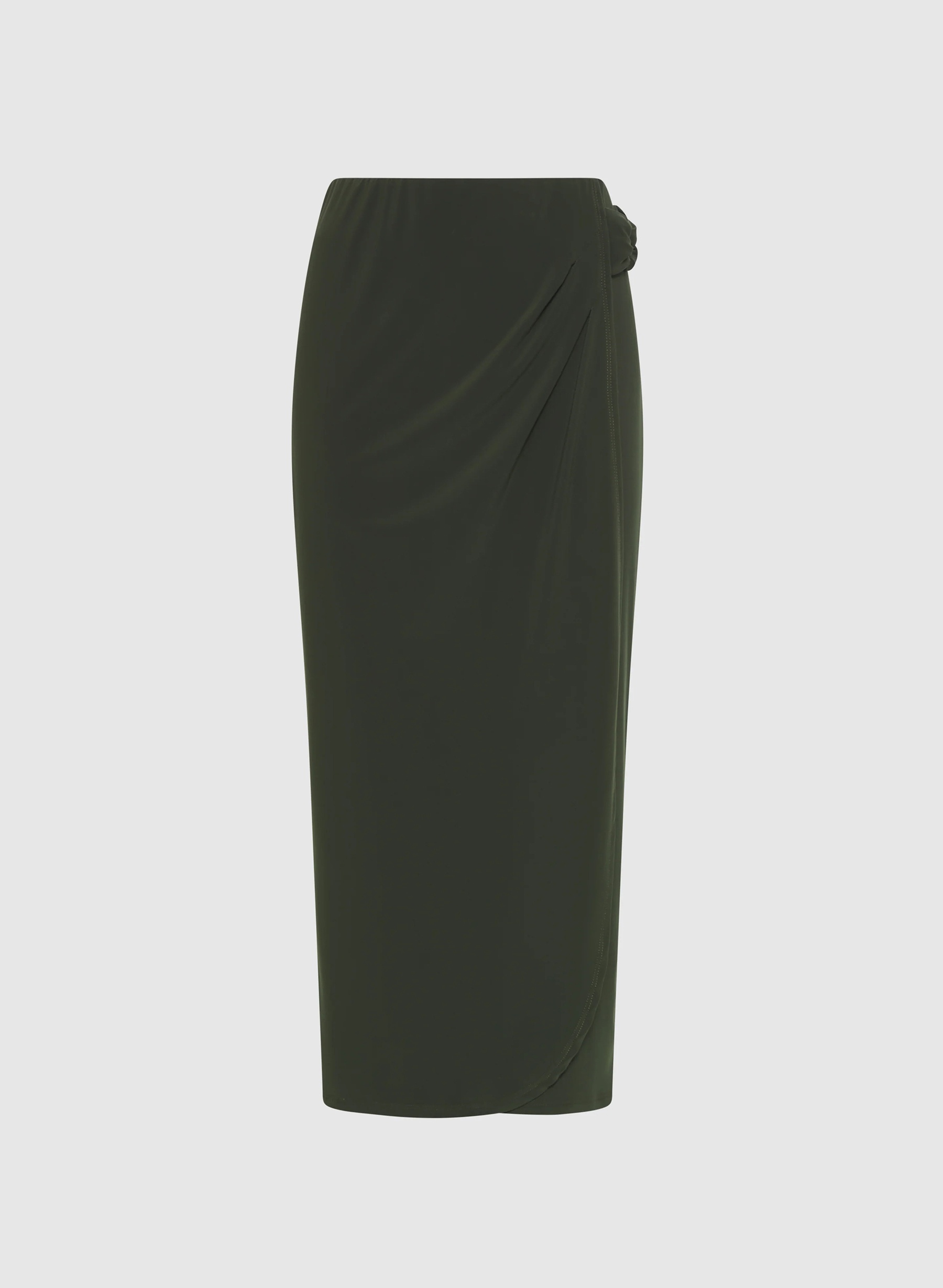 Irregular Pleated A-Line Skirt In Army - notariosoax